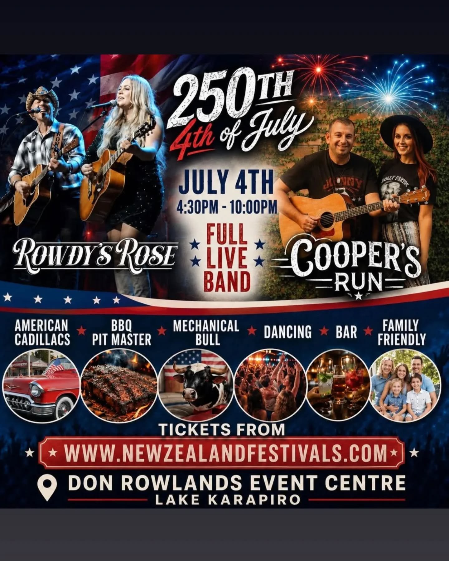 4th of July Concert with Coopers Run- Don Rowlands Centre 