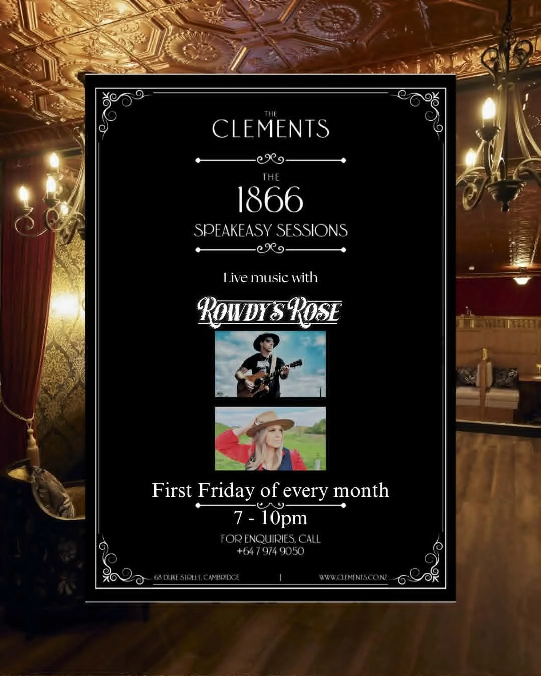 The 1866 Speakeasy Sessions - Live music With Rowdy's Rose