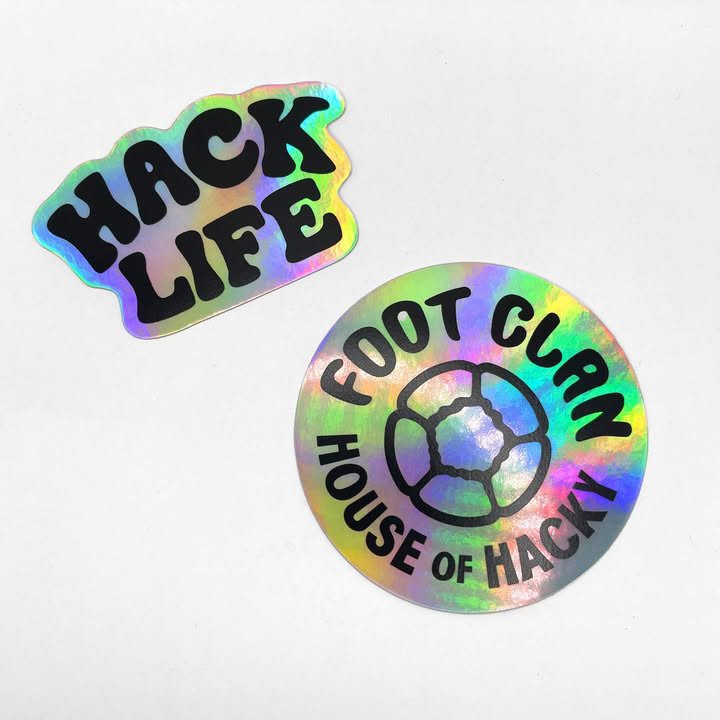 Hack Life Holographic Sticker Pack