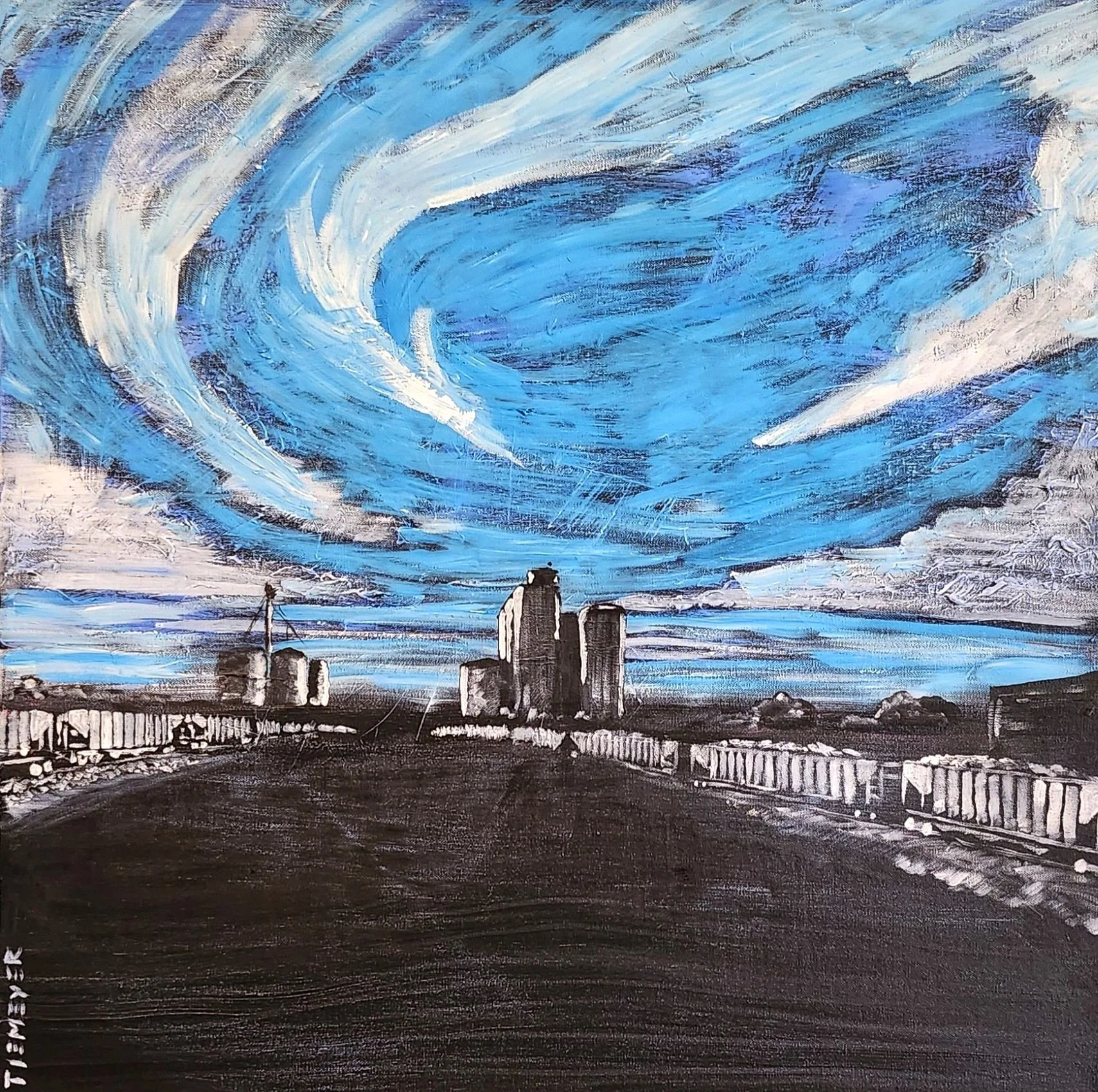 "clockwork" I grew up across from the grain elevator in historic Barnes, Kansas. I learned all the ins and outs by age ten, as we were all feral children, and there wasn't much to keep us entertained that didn't involve trespassing. Those are the sor