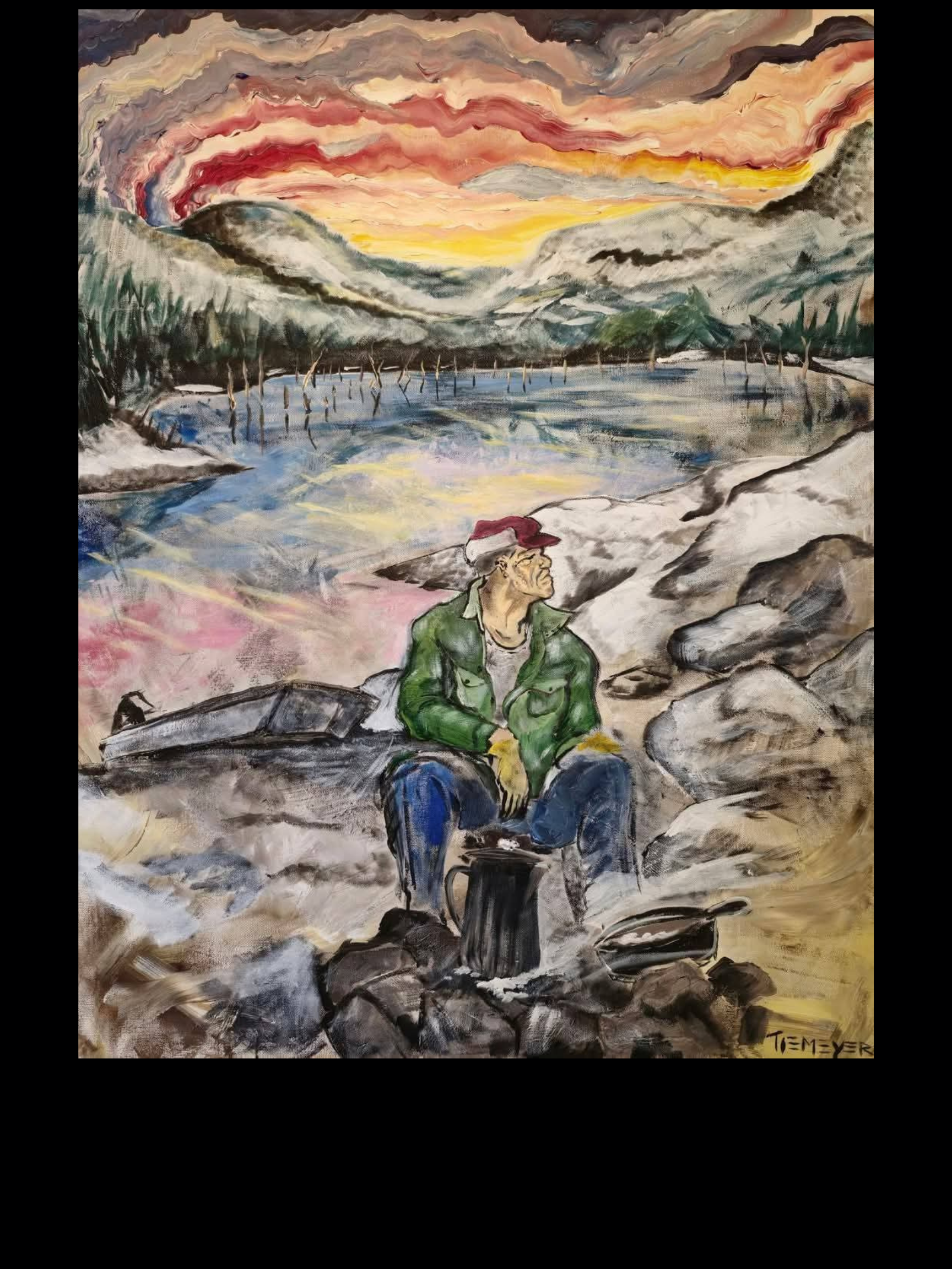 "in the spring, the war was there..." 30x40 acrylic on canvas