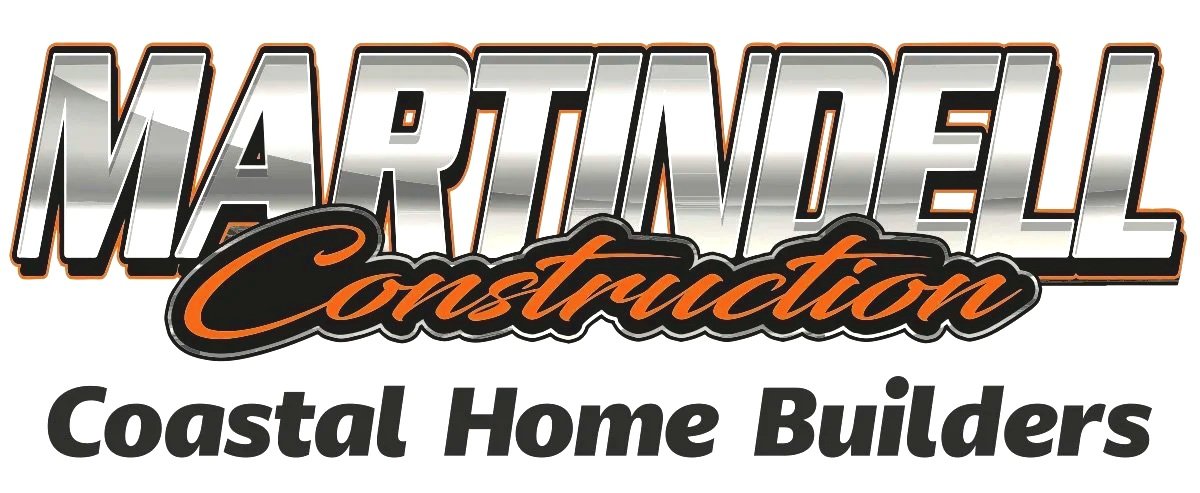 Logo for Martindell Construction, a coastal home builder company.