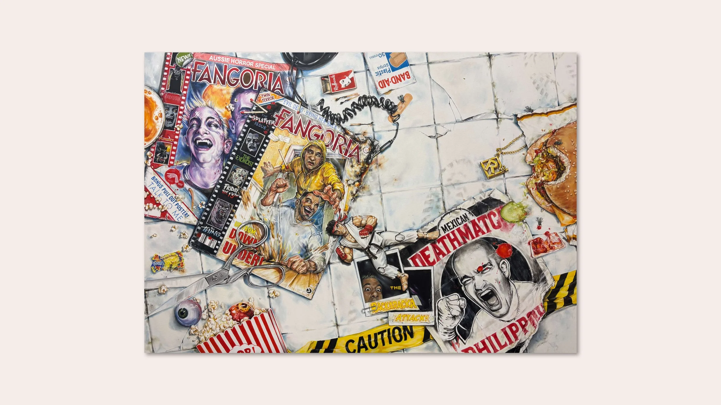 RackaRacka (Attack!), 2026. Oil on canvas, 115 x 167cm