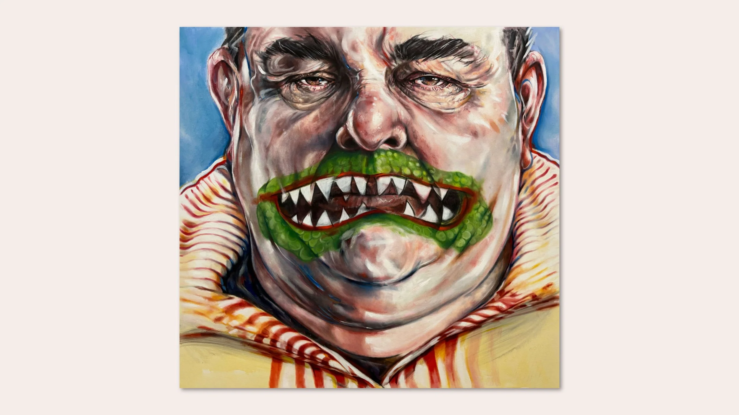 Words with corners, 2026. Oil on canvas, 104 x 100cm