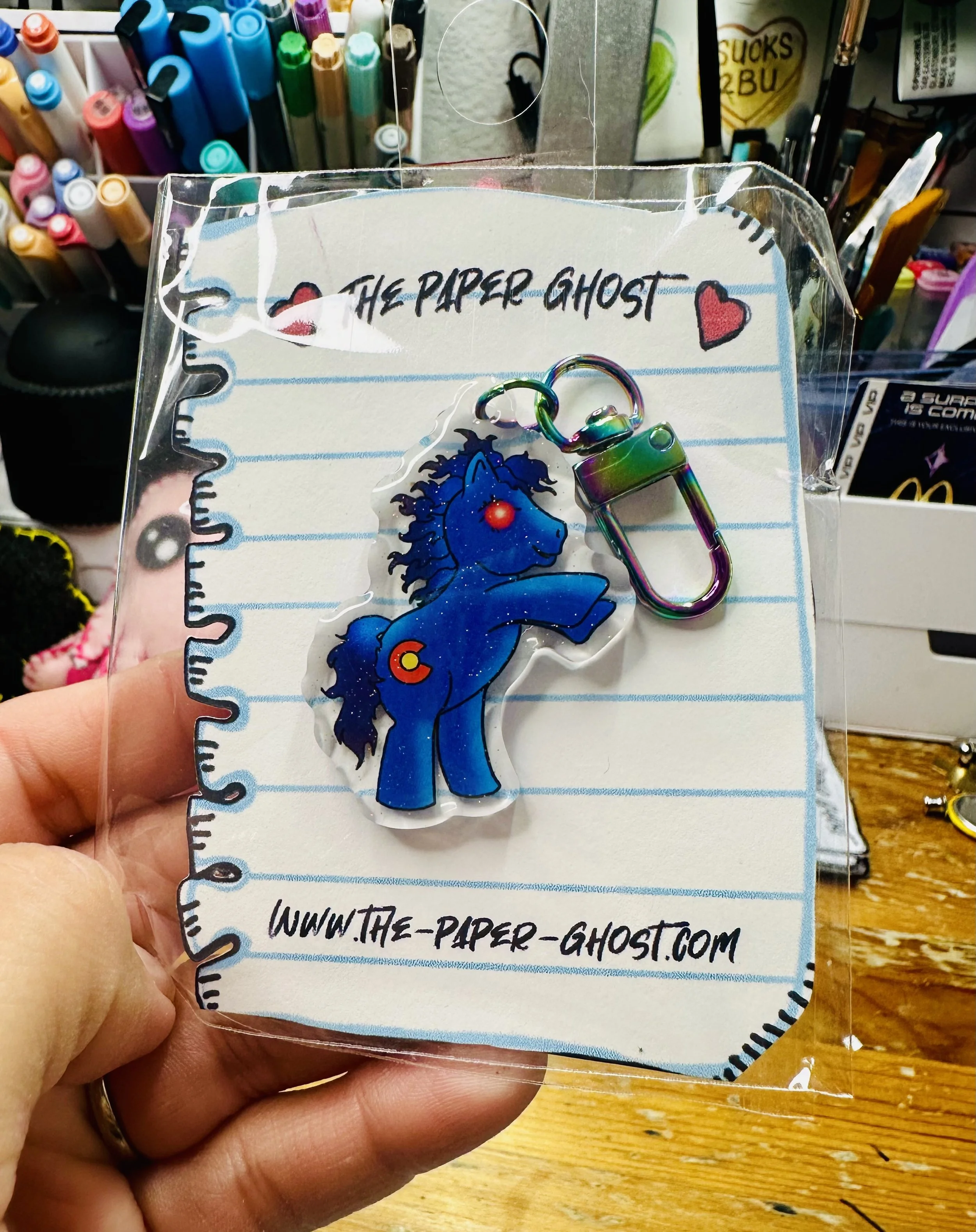 My Little Blucifer  Charm Keychain
