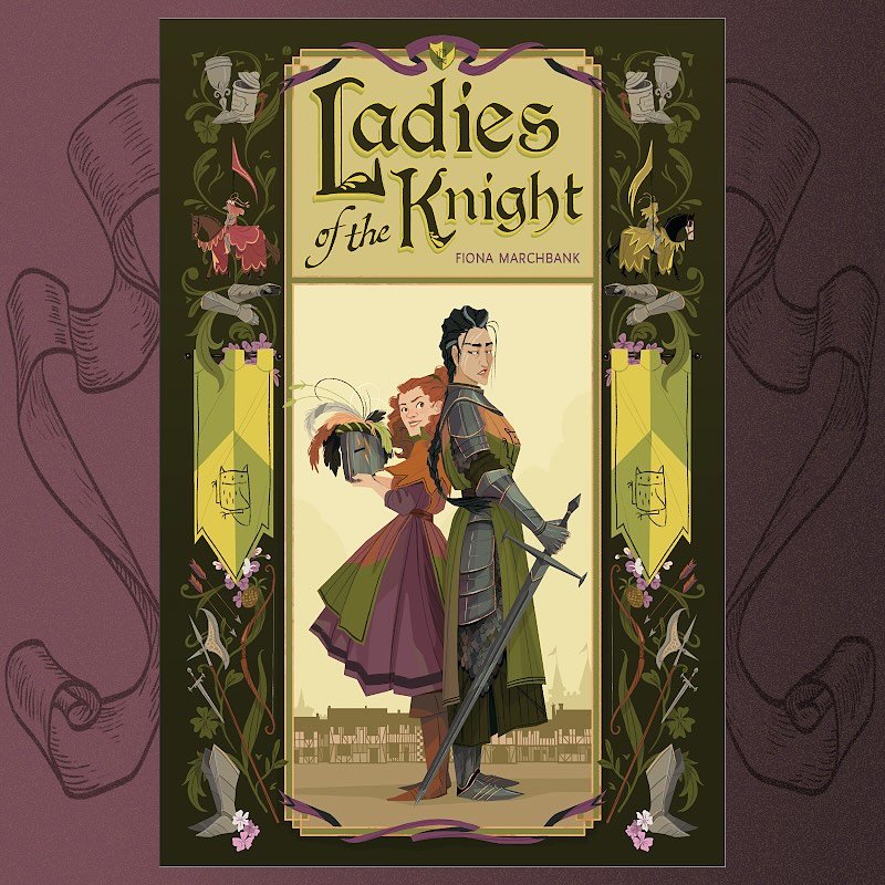 Very glad I get to share this one without having to sit on it for too long&mdash;on the heels of the announcement for LADIES OF THE KNIGHT, here is the gorgeous cover, illustrated of course by @fiona_creates! I adore these characters so much, and can