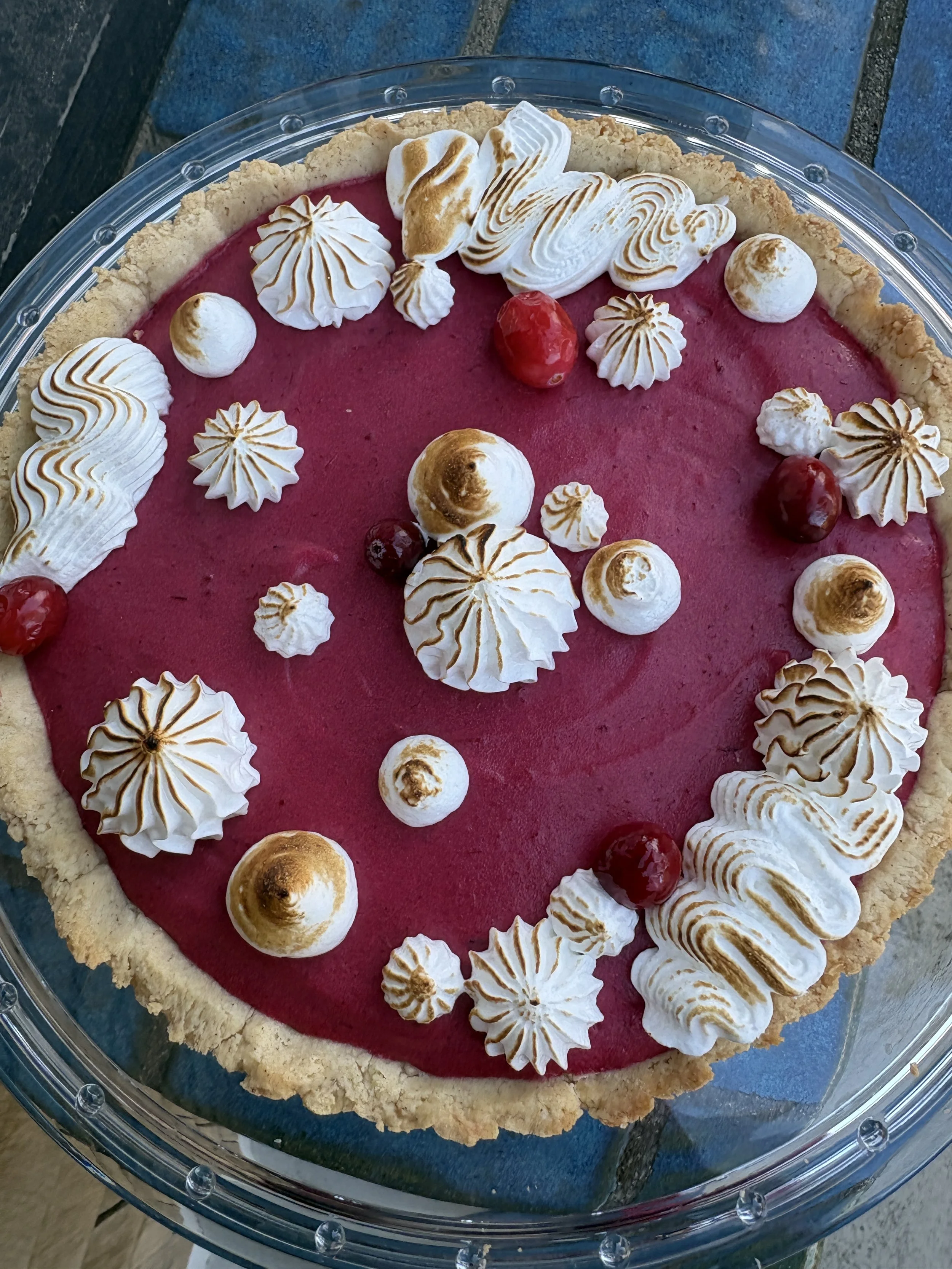 Cranberry Meringue Tart