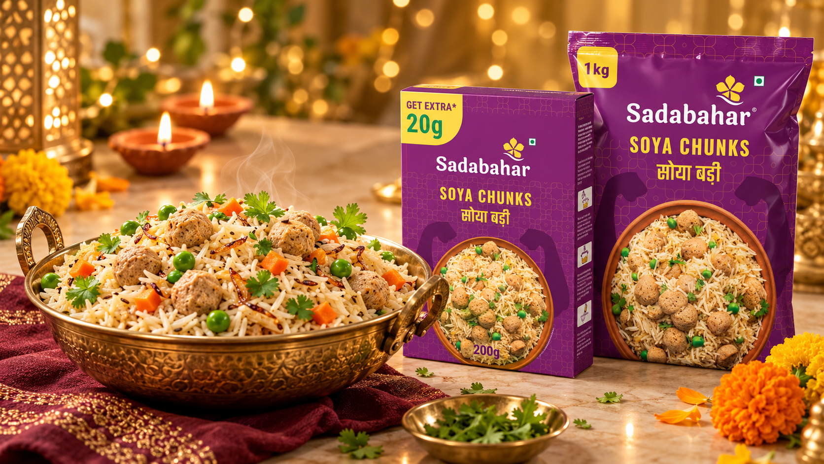 Diwali Soya Chunks Pulao: A Festive Vegetarian Recipe