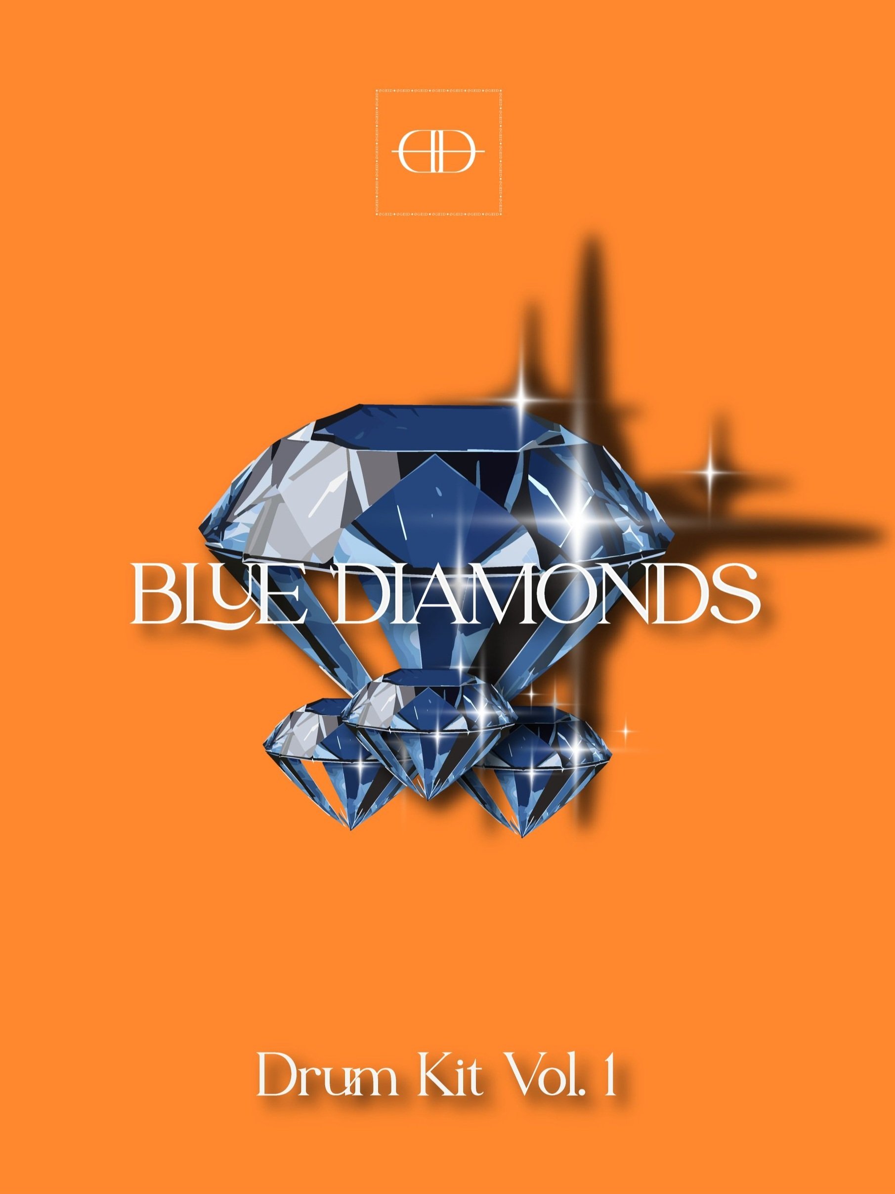 Blue Diamonds Drum Kit