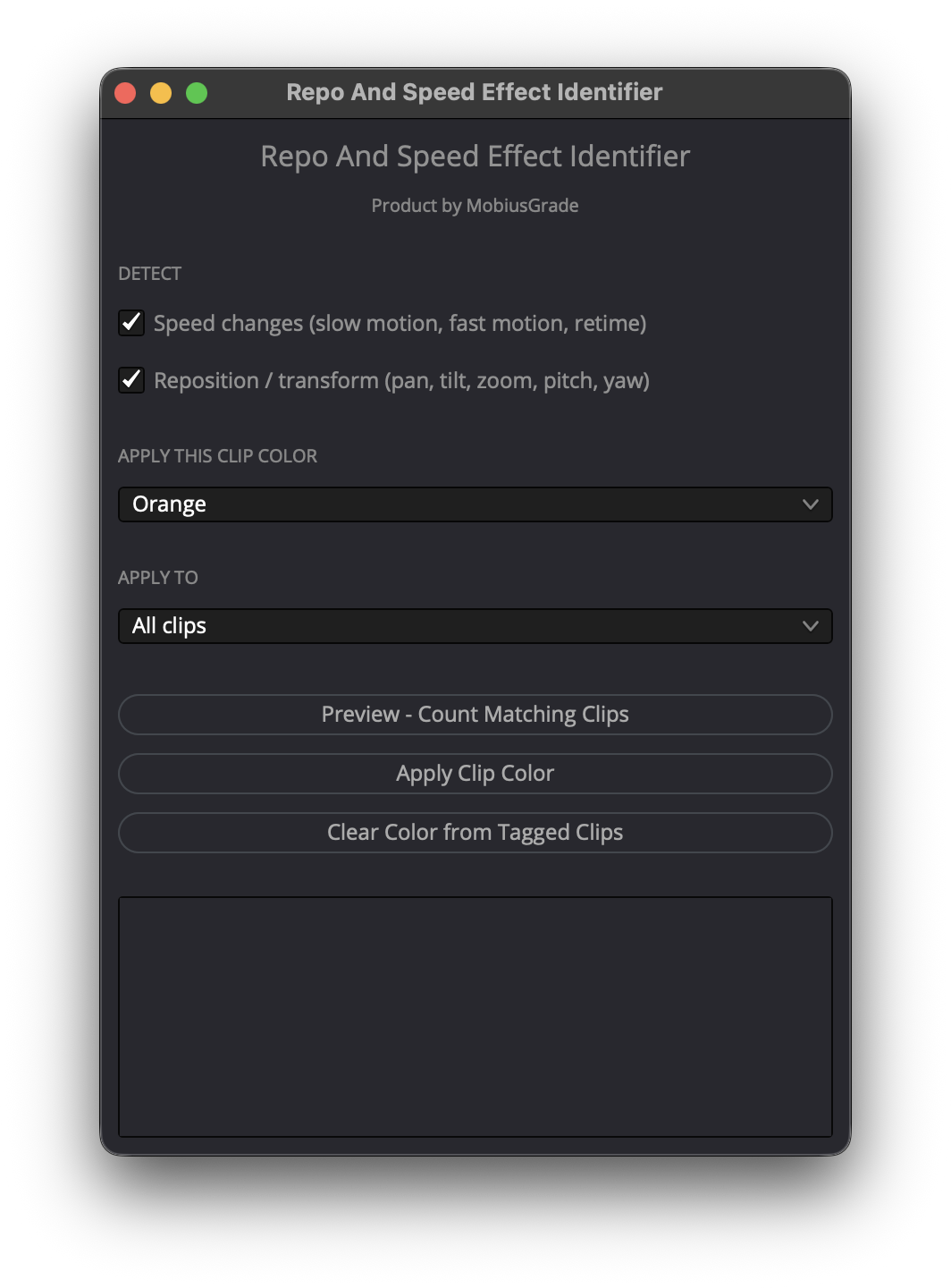Repo And Speed Effect Identifier