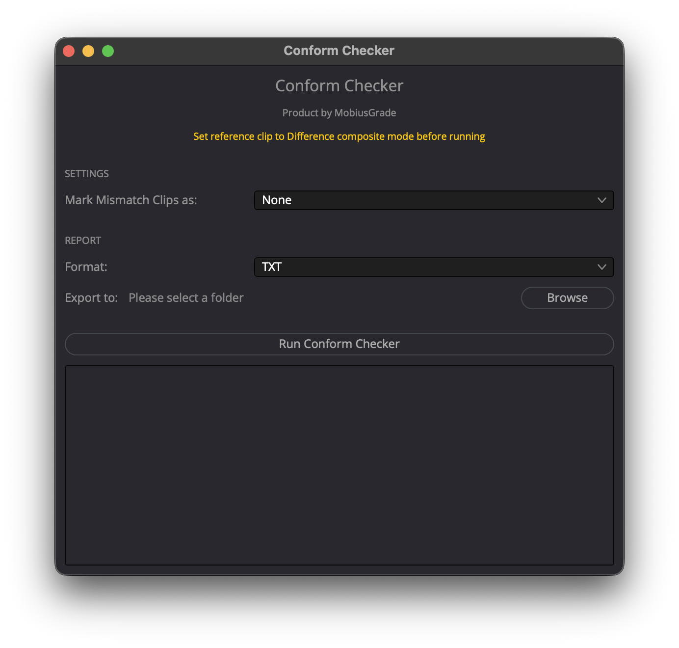 Conform Checker