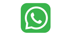 Green WhatsApp logo with white phone icon inside speech bubble