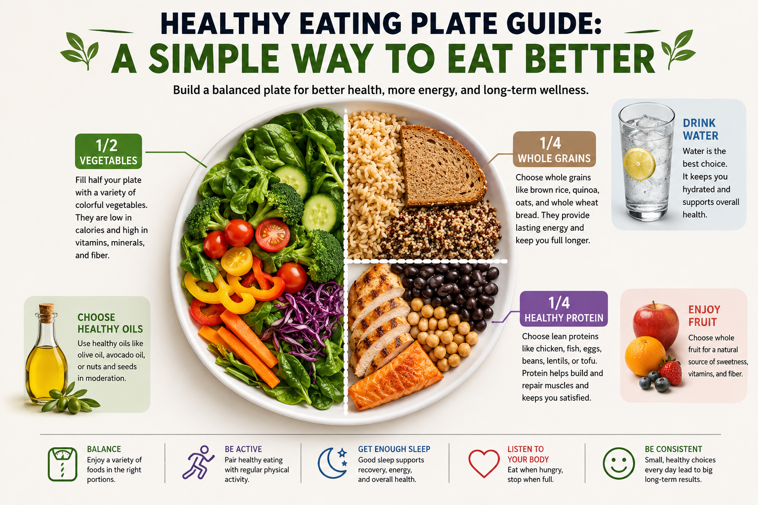 Healthy Eating Plate Guide: A Simple Way to Eat Better