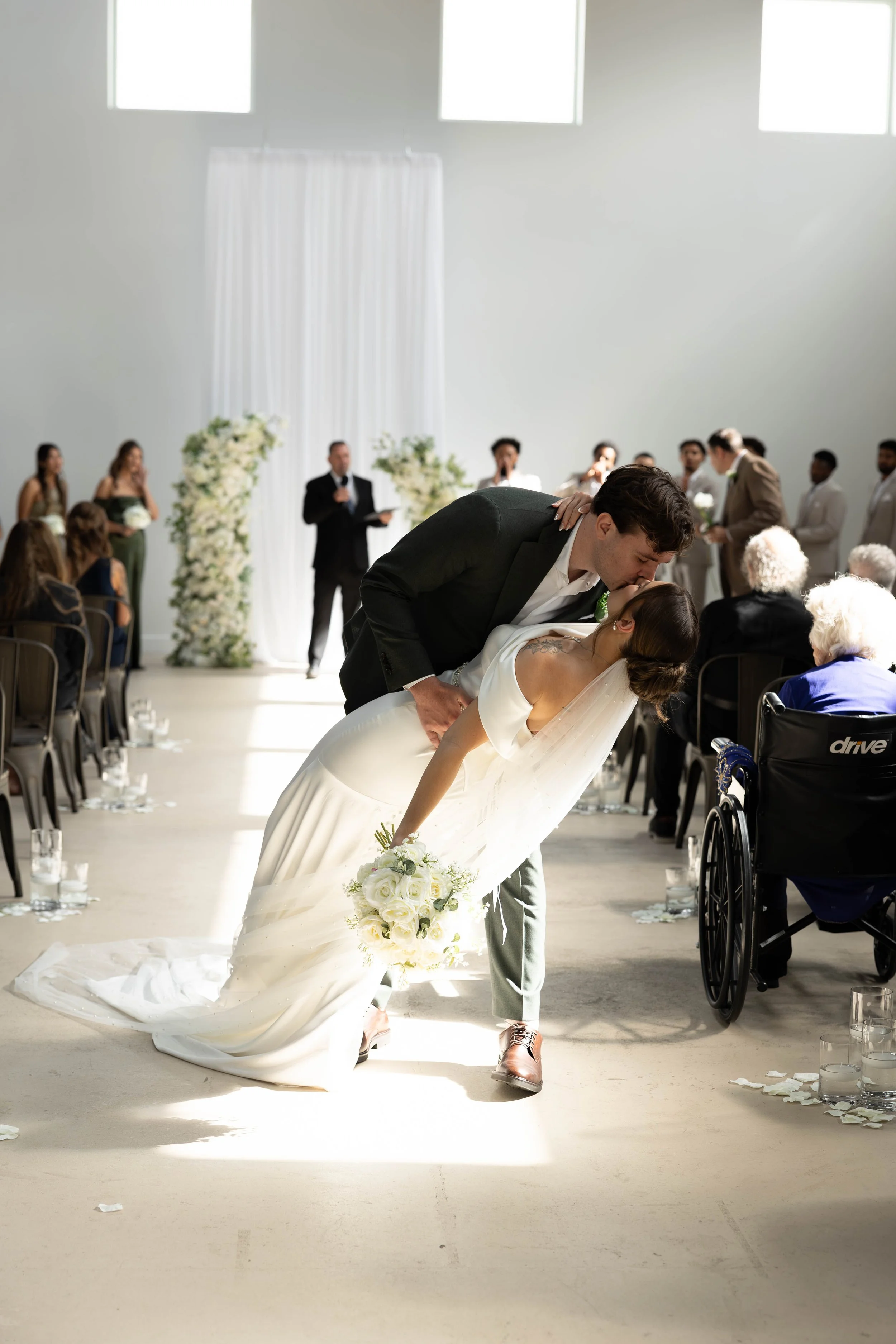 Bride and groom during their wedding at the Minneapolis venue, the Luminare, St. Paul venue, Twin Cities venue, the Luminare