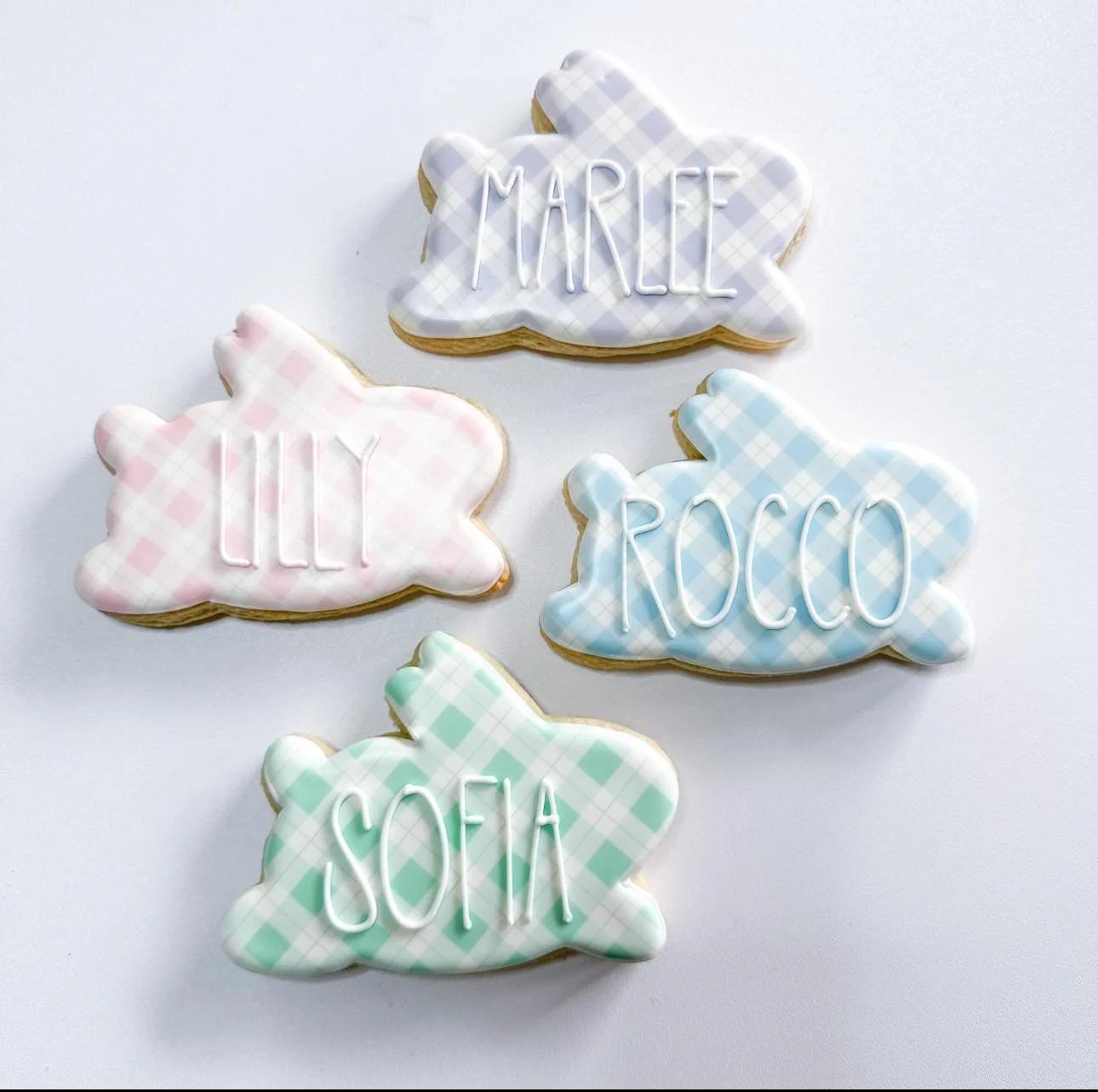 Bunny with Name Cookie