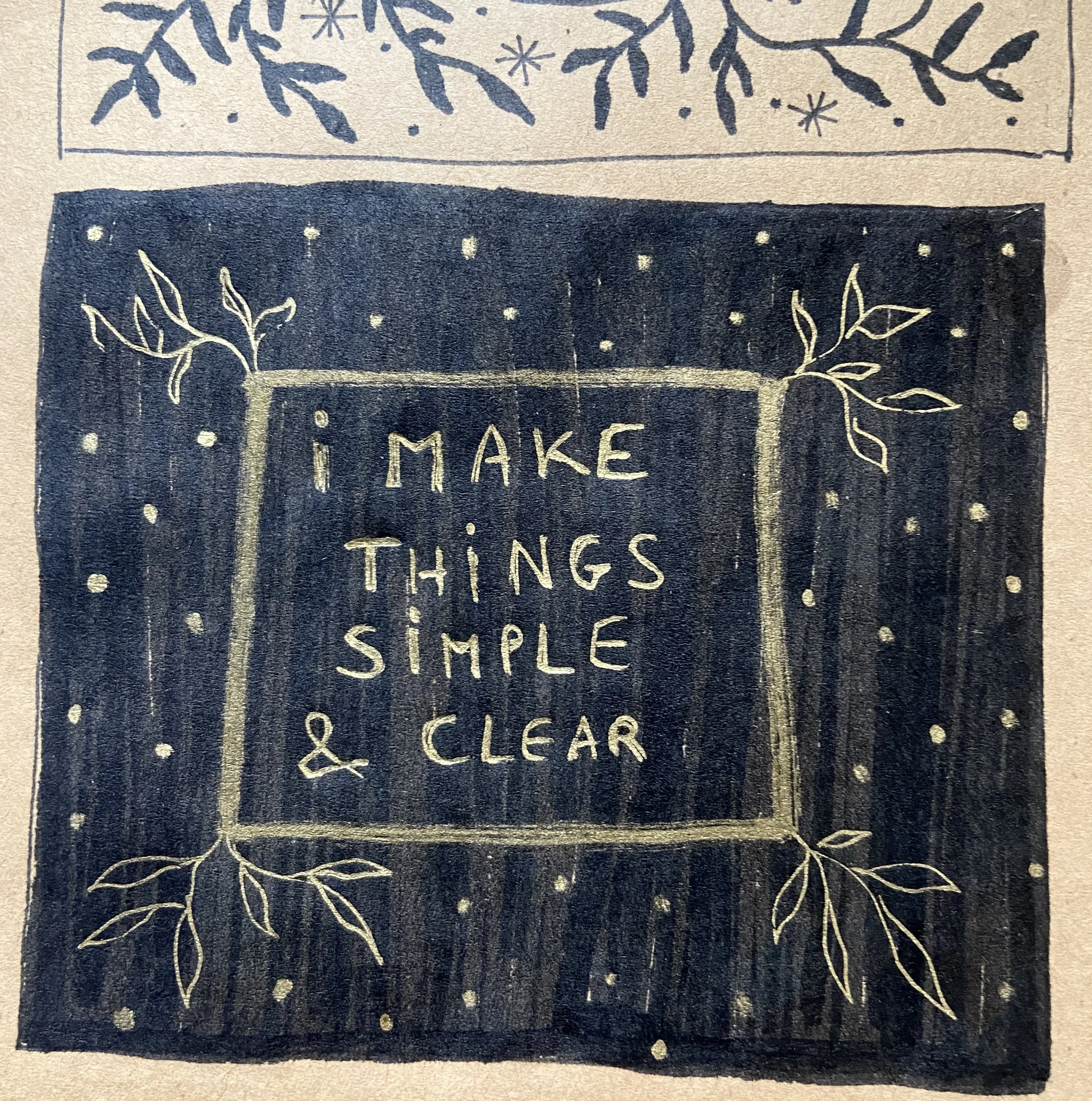 sketchbook page with empowering affirmation and whimsical drawing