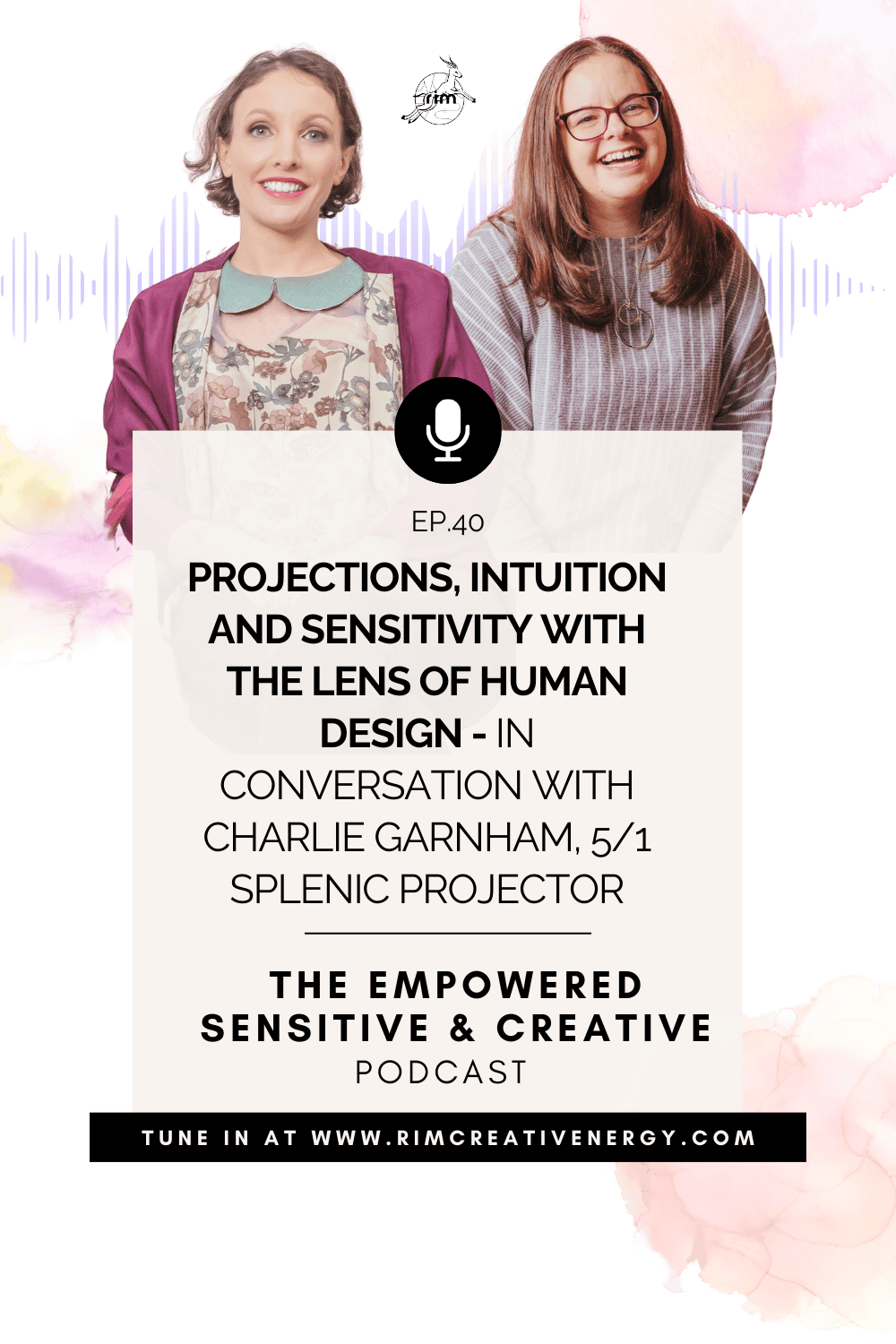 podcast cover with two women with 5/1 Human Design profiles