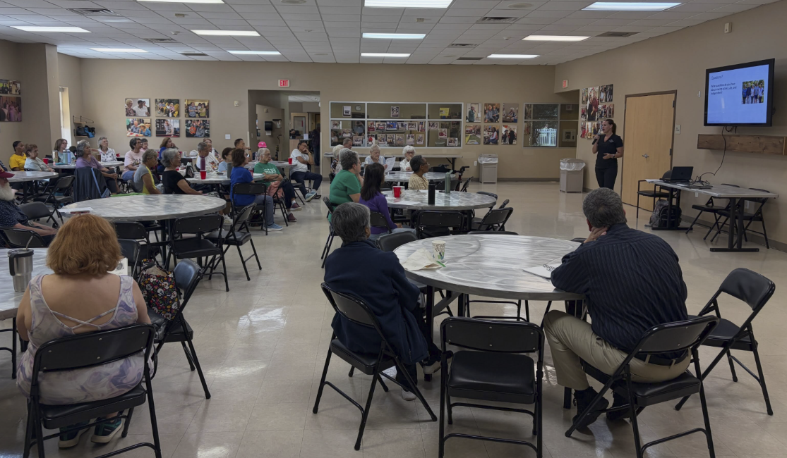 Stay At Home Texas community presentation in Houston about mobility, accessibility, fall risk, and planning for safer living at home.