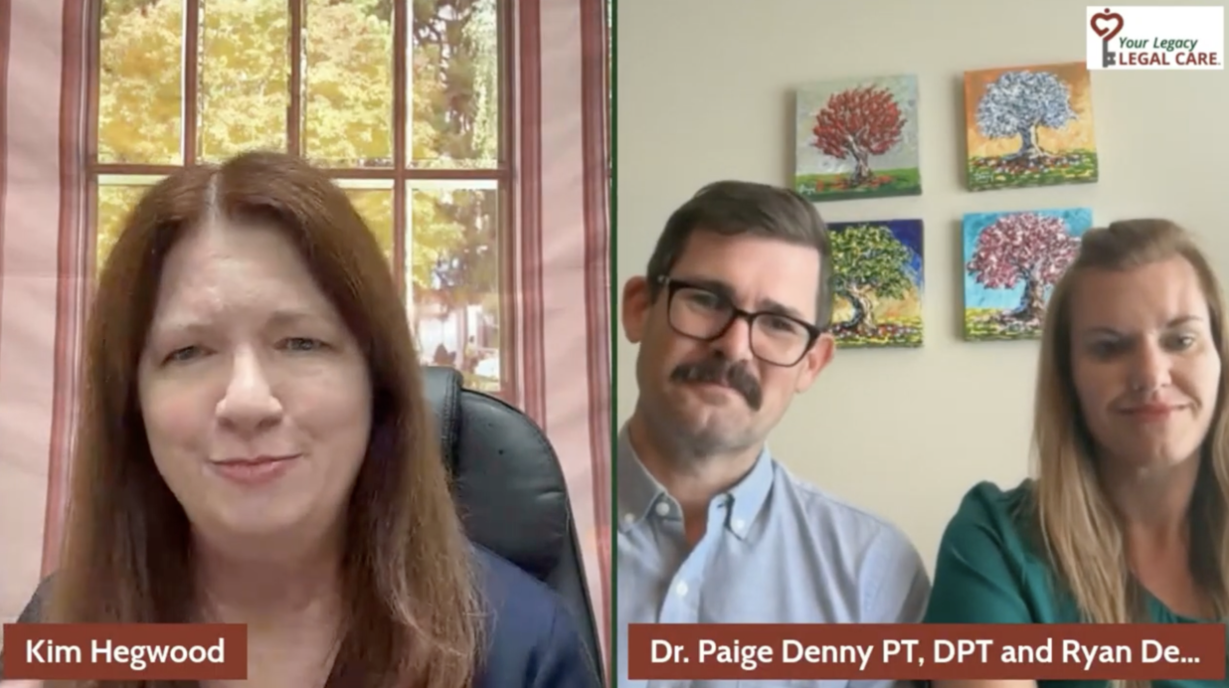 Stay At Home Texas co-founders Ryan and Paige Denny during a Your Legacy Legal Care interview about aging in place and home mobility planning.