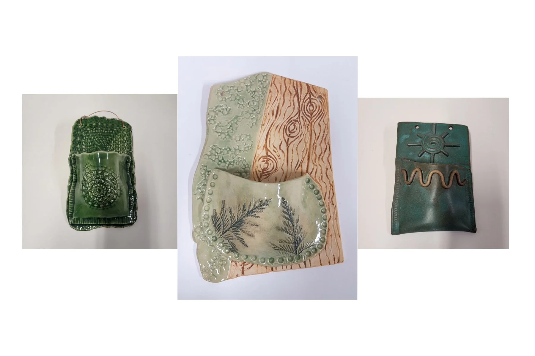 Pottery Wall Sconce and Wall Pocket Pottery Workshop with Ed Konvalin Build 4/11 Glaze 4/25