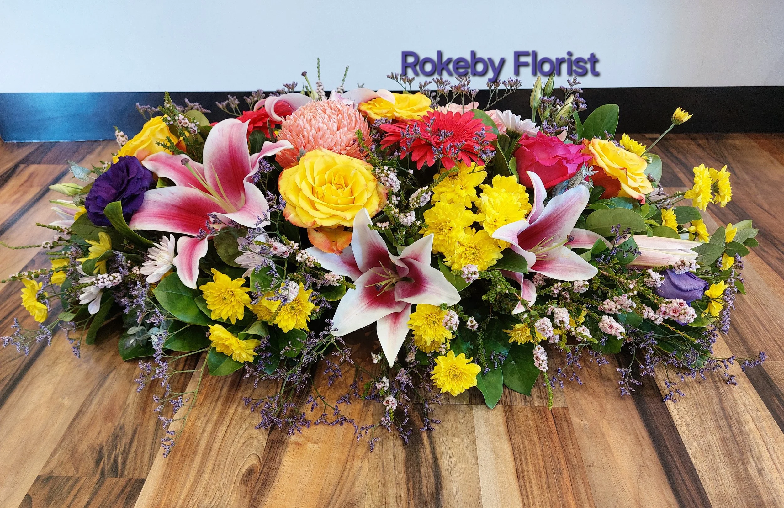 Bright Casket of Flowers