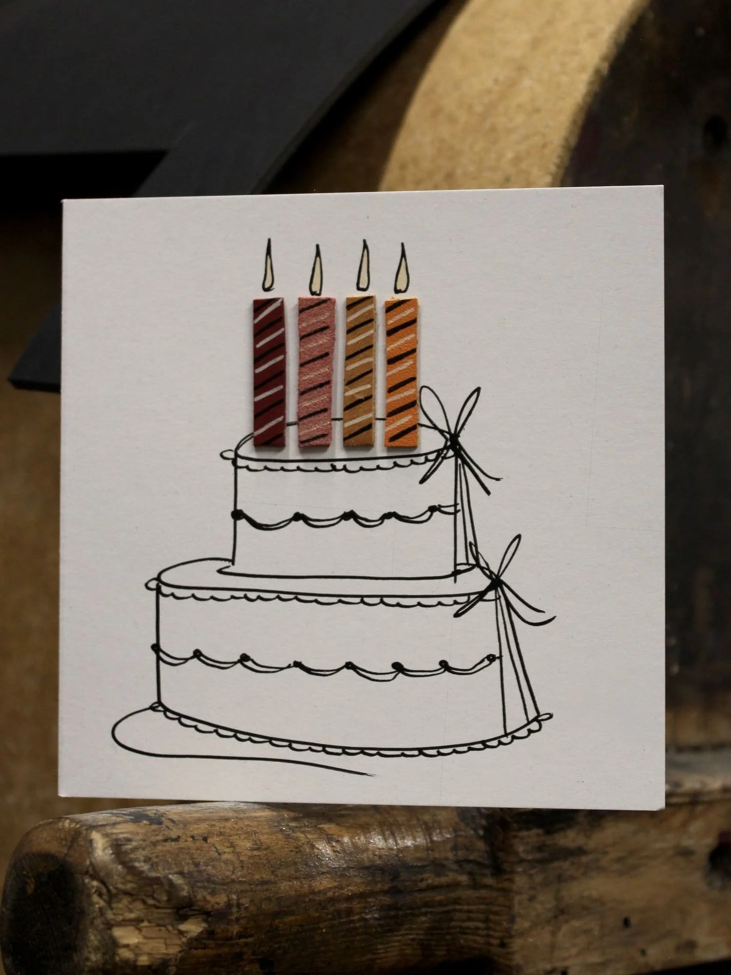 ANADELRIO-Fragmentos-Deseo-Leather-3D-Greeting-Card-Handmade-Handrawn-Unique-Birthday-Celebration-Cake-Candles-3.jpg