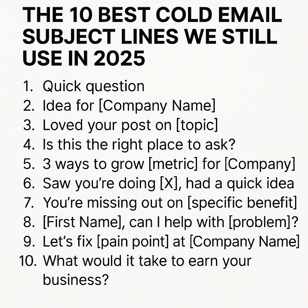The Cold Email Subject Line Blueprint for 2025: What Actually Works