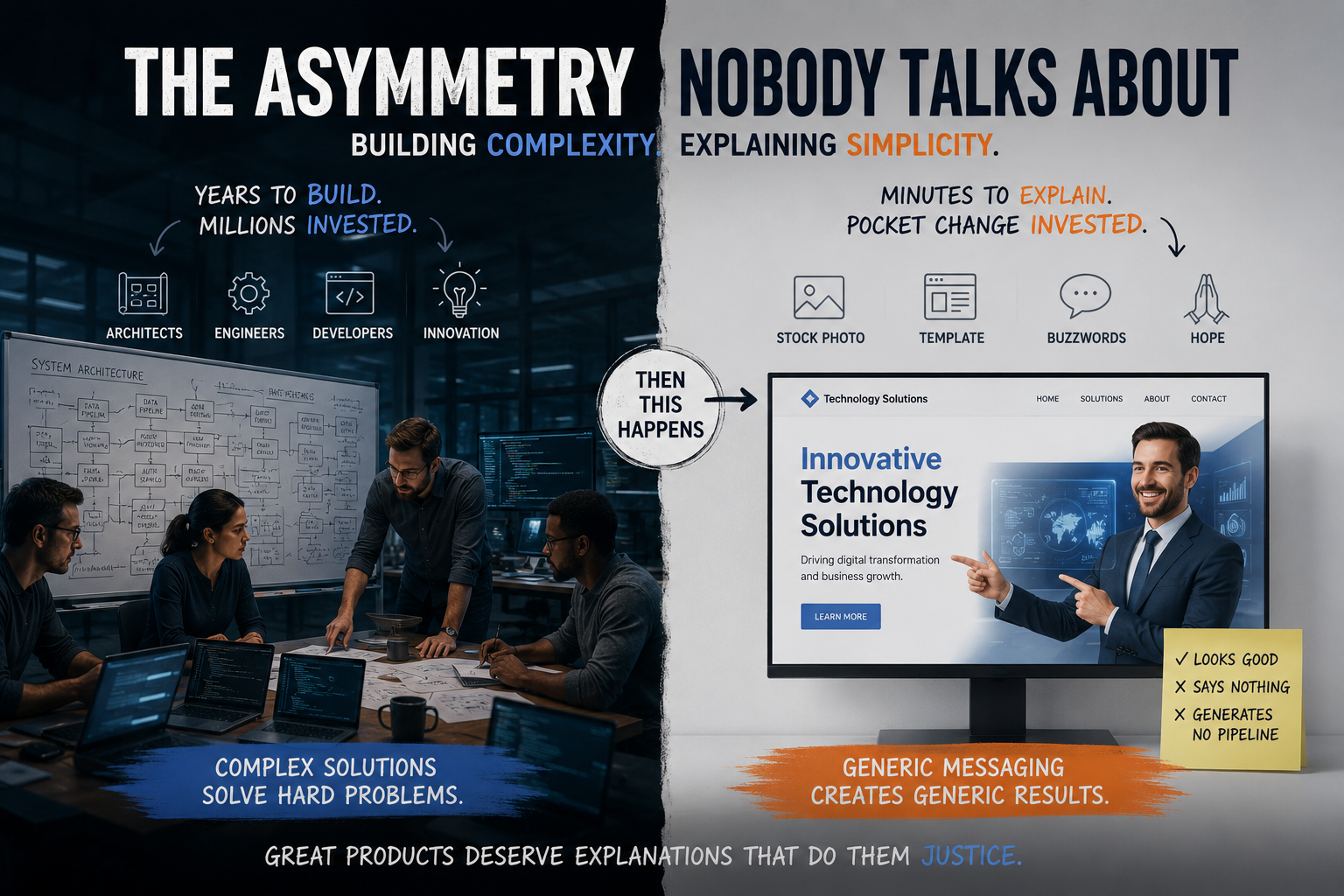 Why B2B Tech Spends Millions Building Products… and $12 Explaining Them