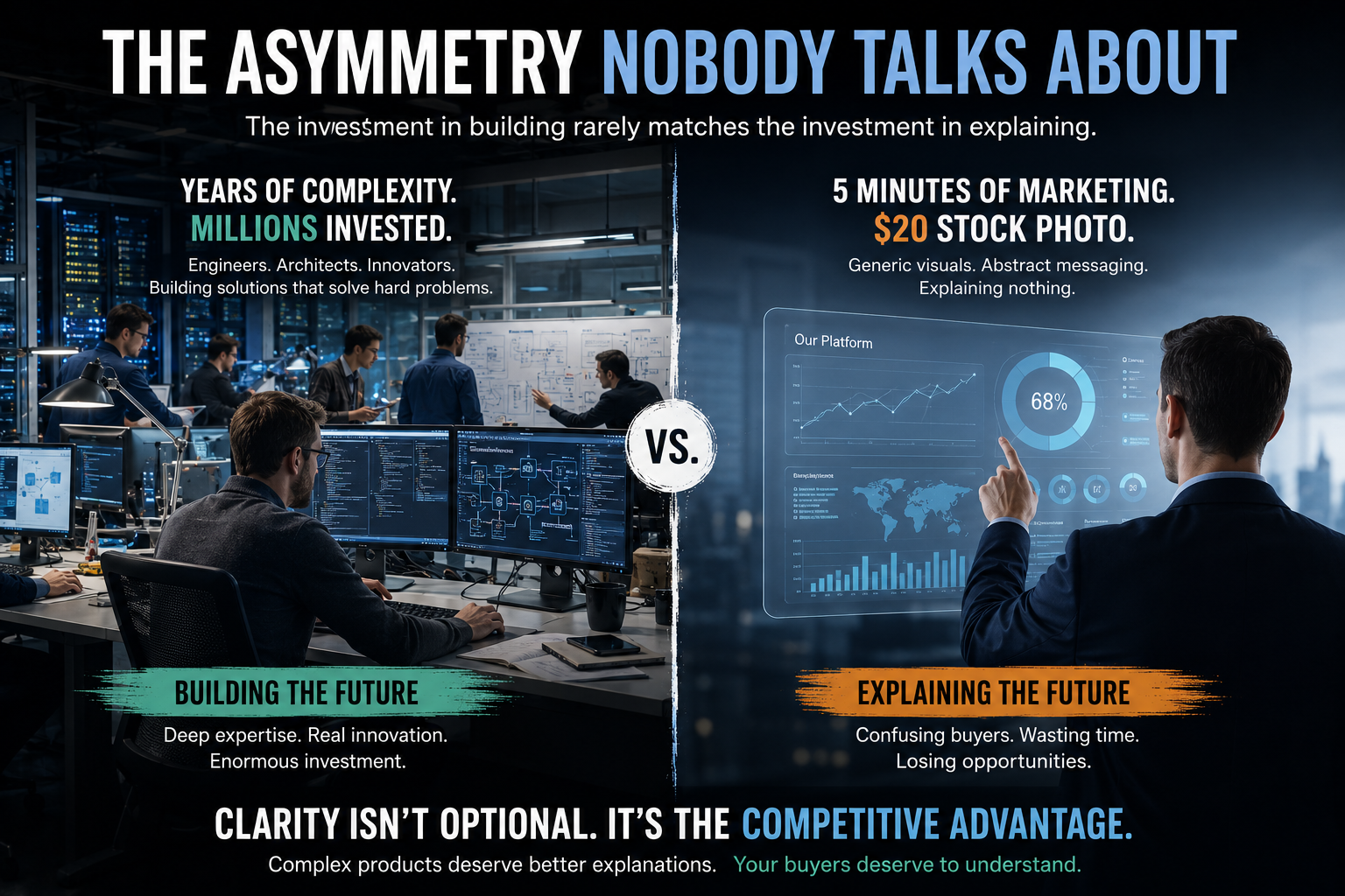 Your B2B Tech Marketing Budget Is Massive. So Why Does It Still Look Like Stock Photography?