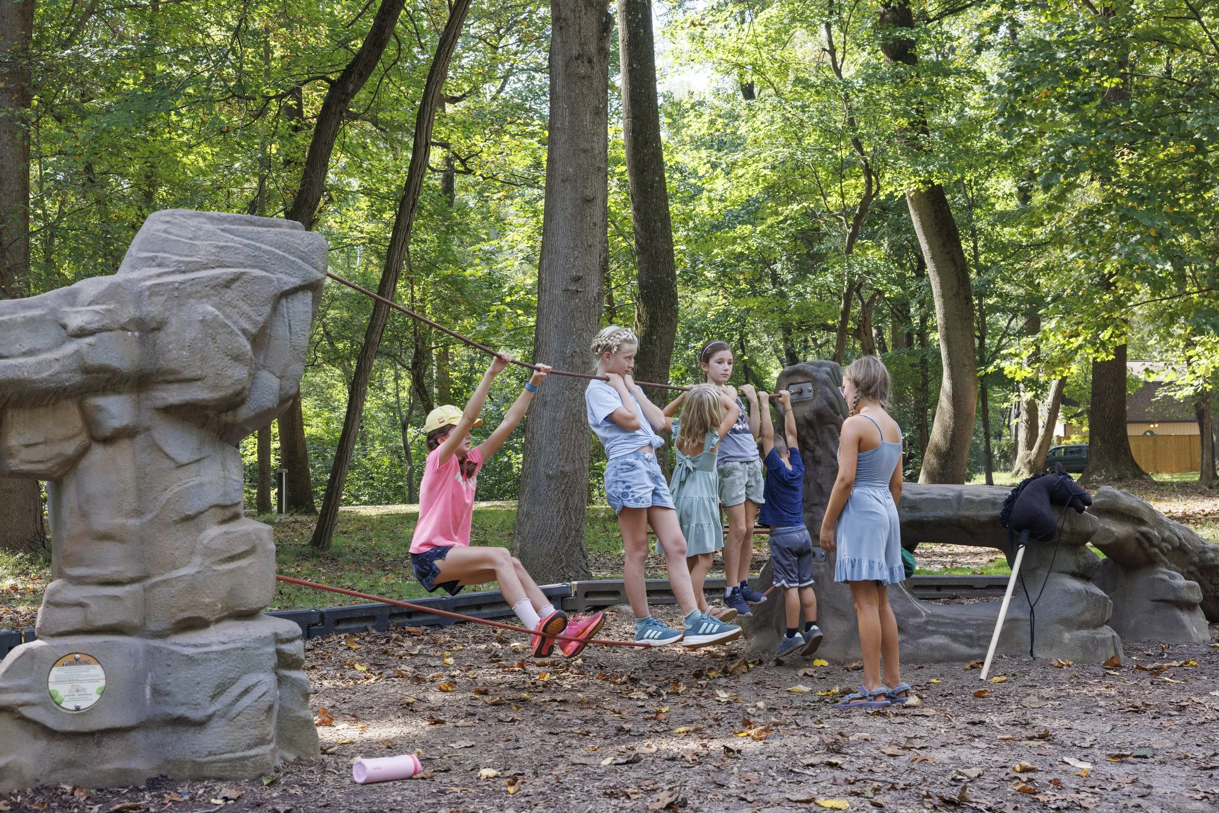 STERLING, Va. — Members of the Wild & Free homeschool group gather at Algonkian Regional Park for a three-mile hike followed by playground time. (Liz Helgesen)