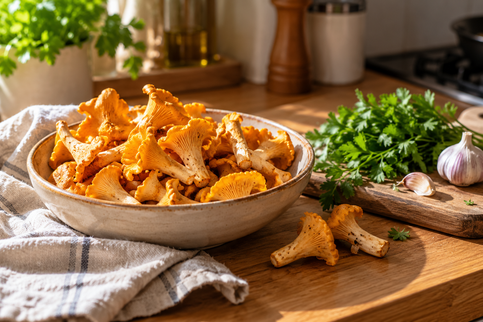 Comment cuisiner les girolles fraîches ? Ma recette ultra simple à la poêle