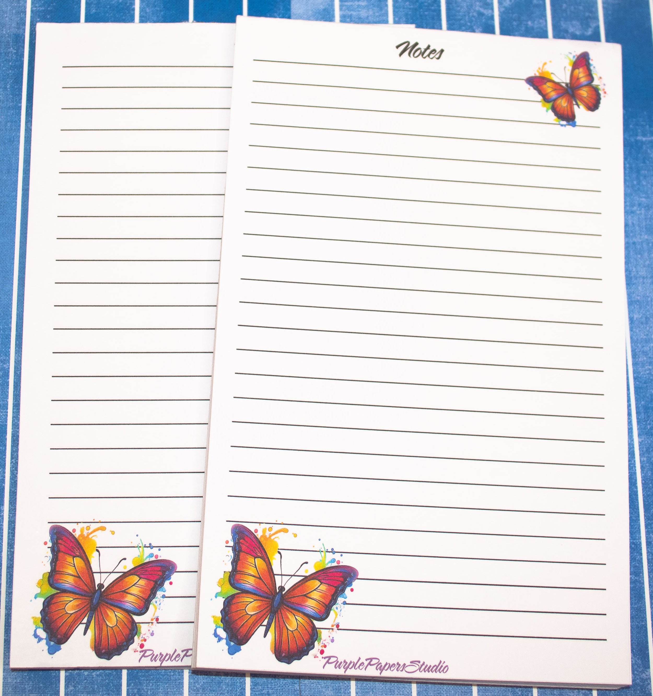 Butterfly and Watercolor Print Notepad