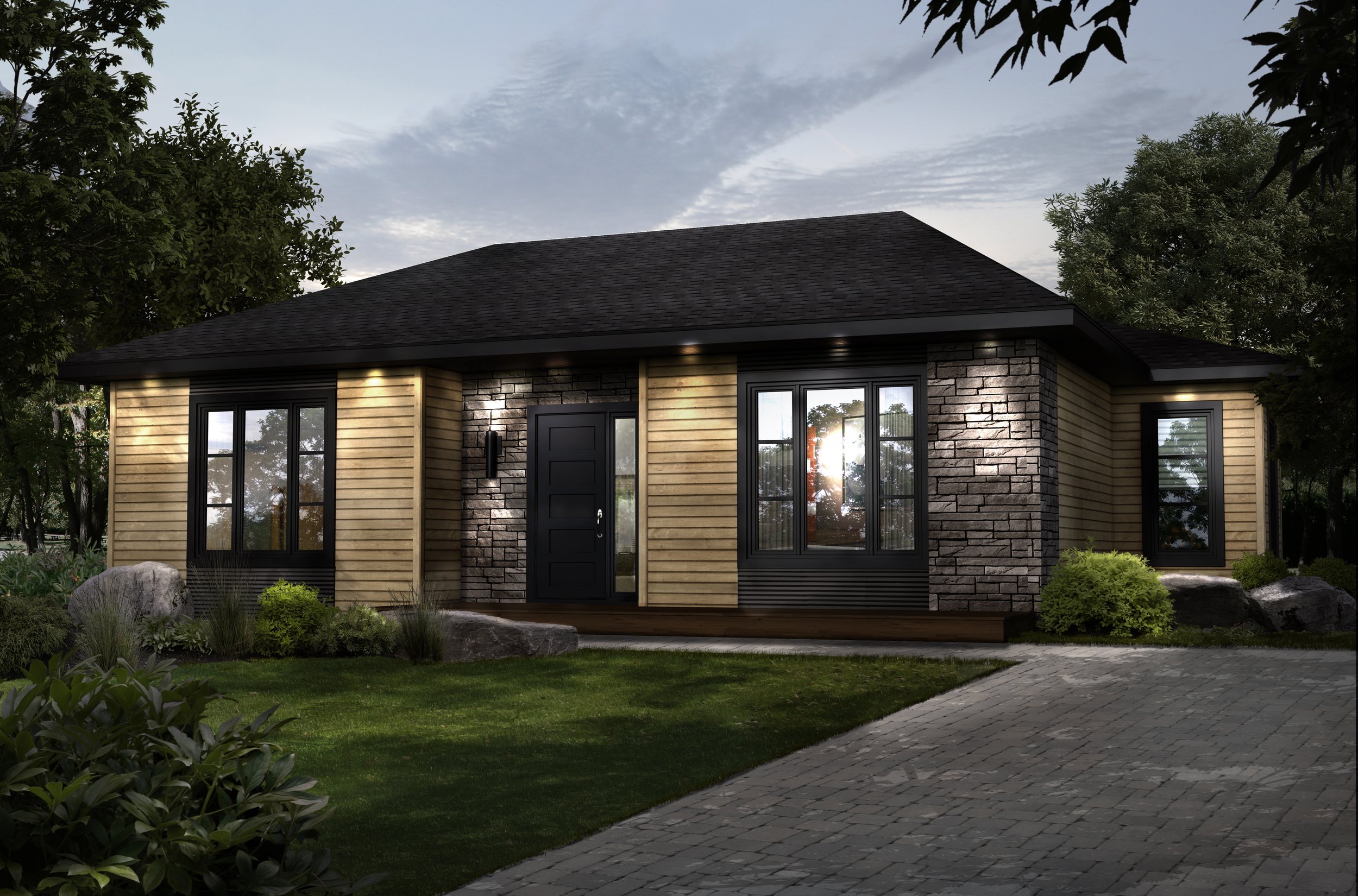 Maison Unifamiliale Préfabriquée - Mini-Maison - Construction Modulaire ...