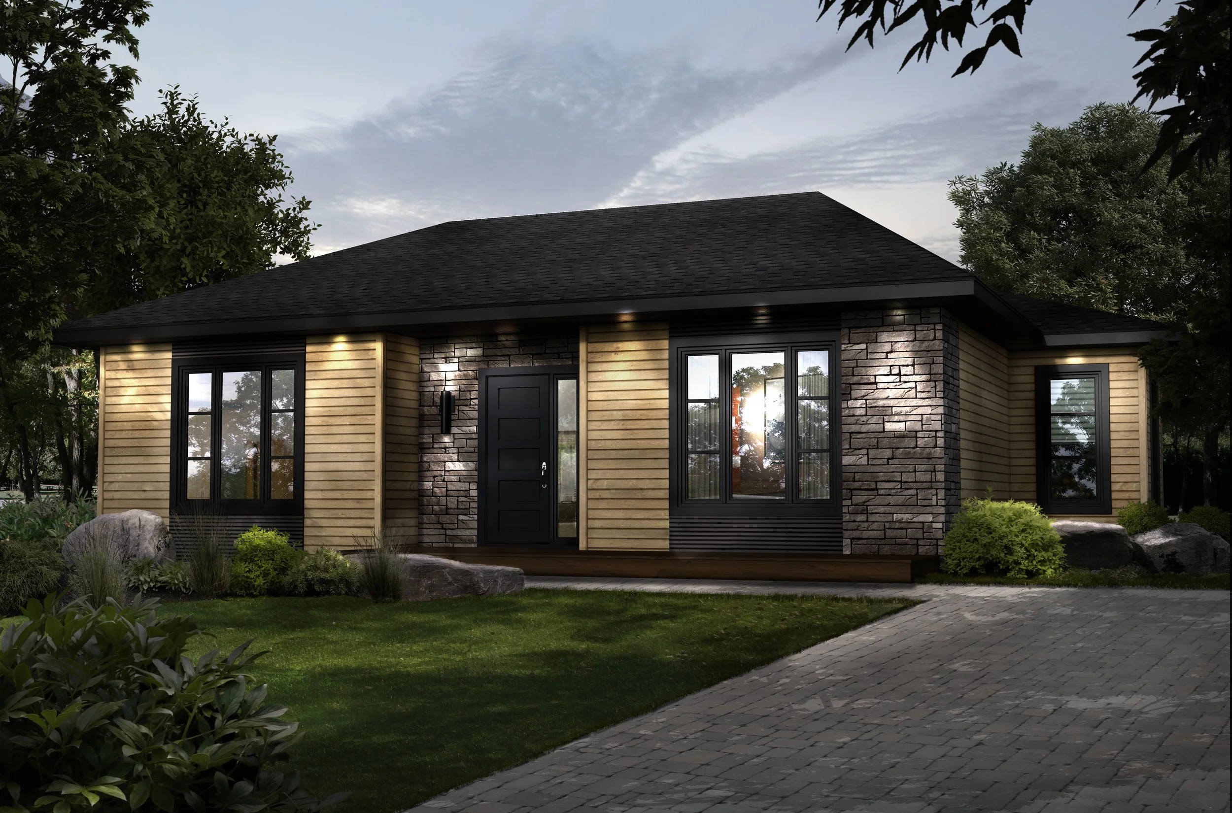 Maison Unifamiliale Préfabriquée - Mini-Maison - Construction Modulaire ...