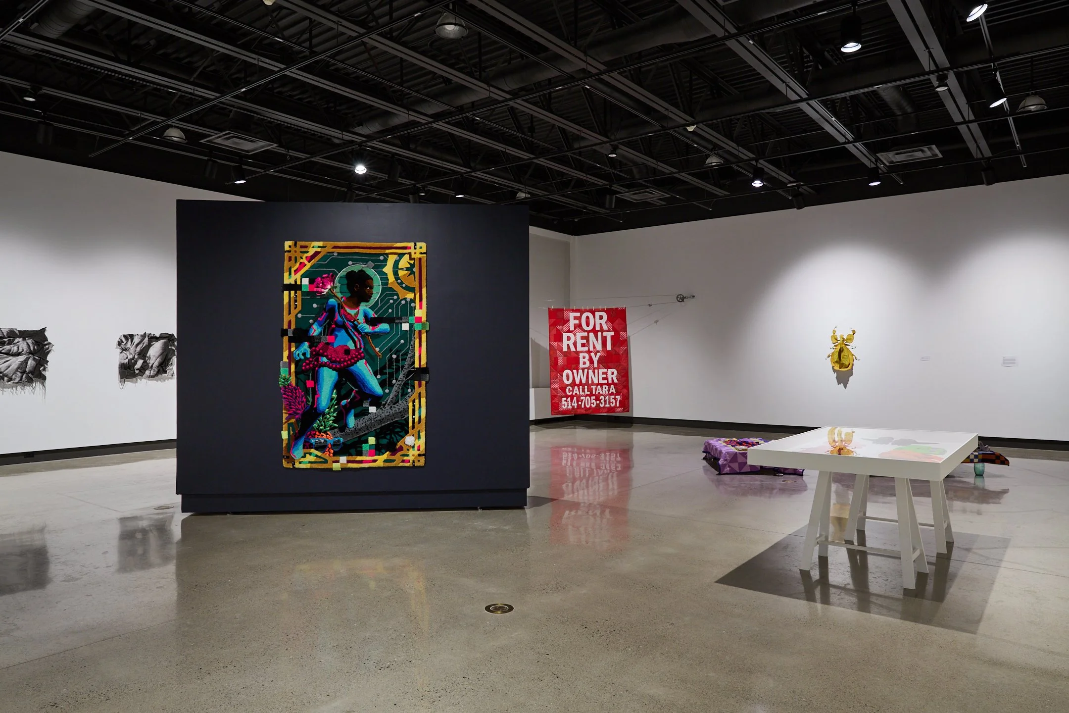 Installation view, Next in Fibre: Fibreworks 2026, Cambridge Art
Galleries, Queen’s Square. Photograph by Scott Lee. Courtesy of
Cambridge Art Galleries.
