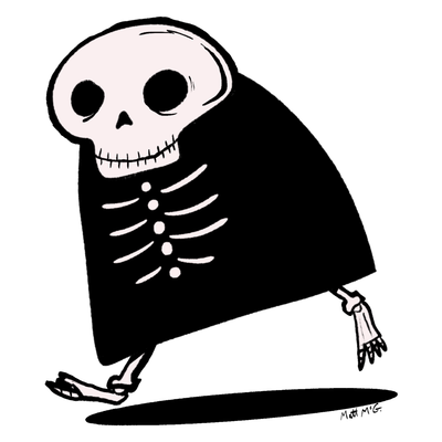 "Runnin Skelly" sticky