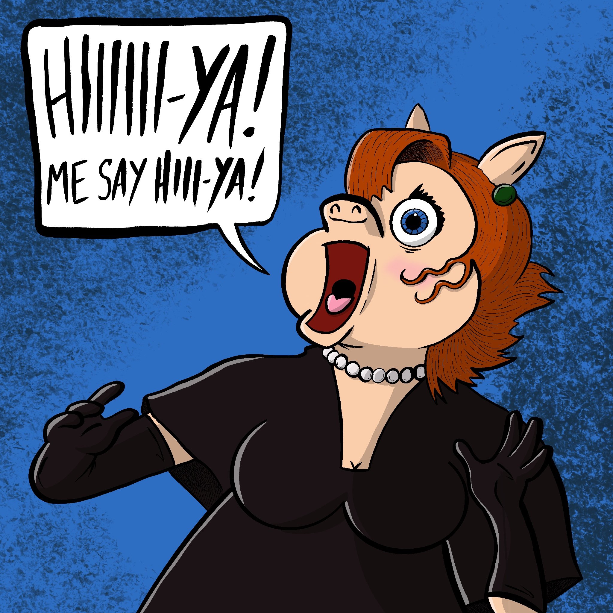 The Muppets' Miss Piggy as Delia Deetz from "Beetlejuice."