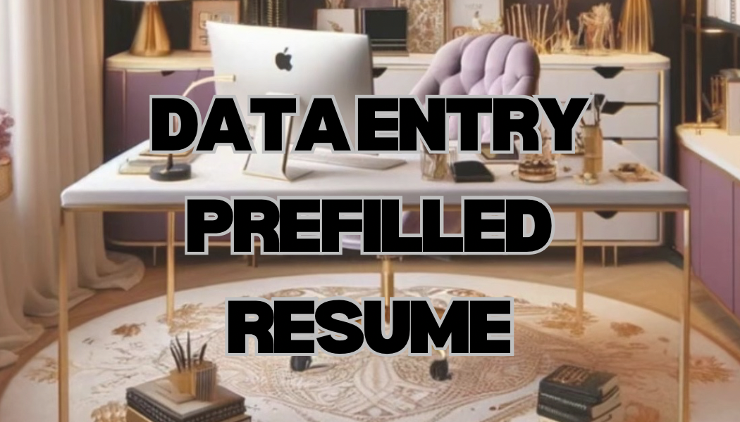 Data Entry Prefilled Resume