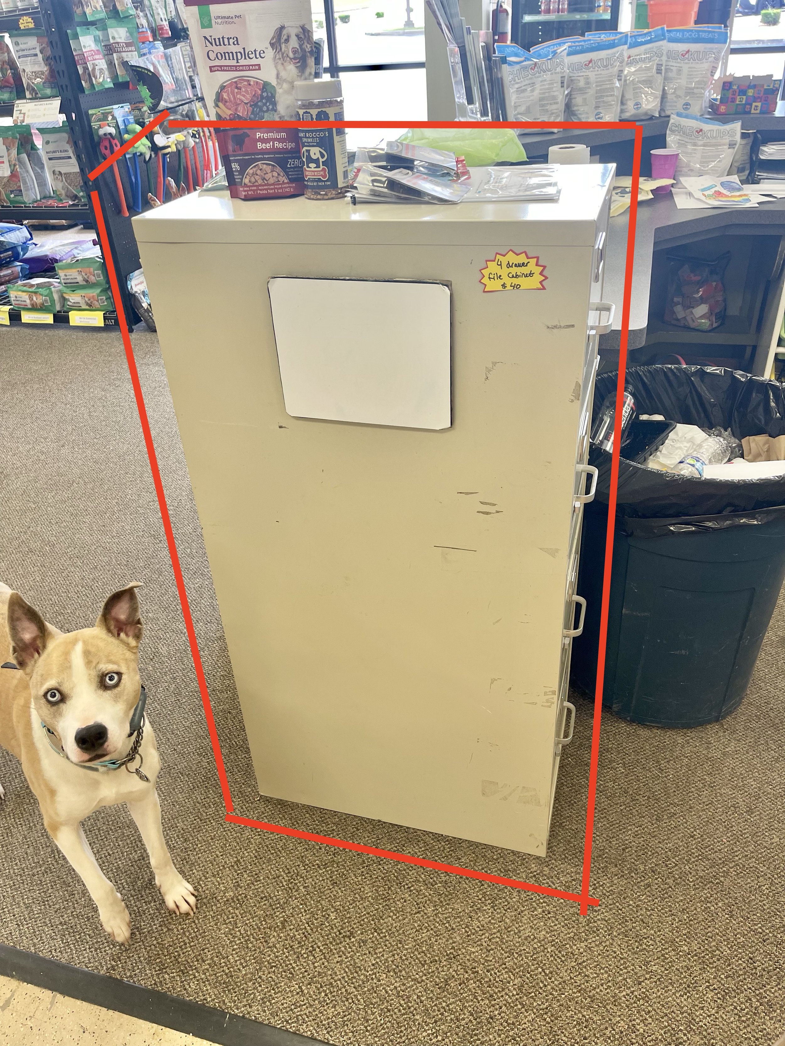 Lot 14
4 tier file cabinet, $40