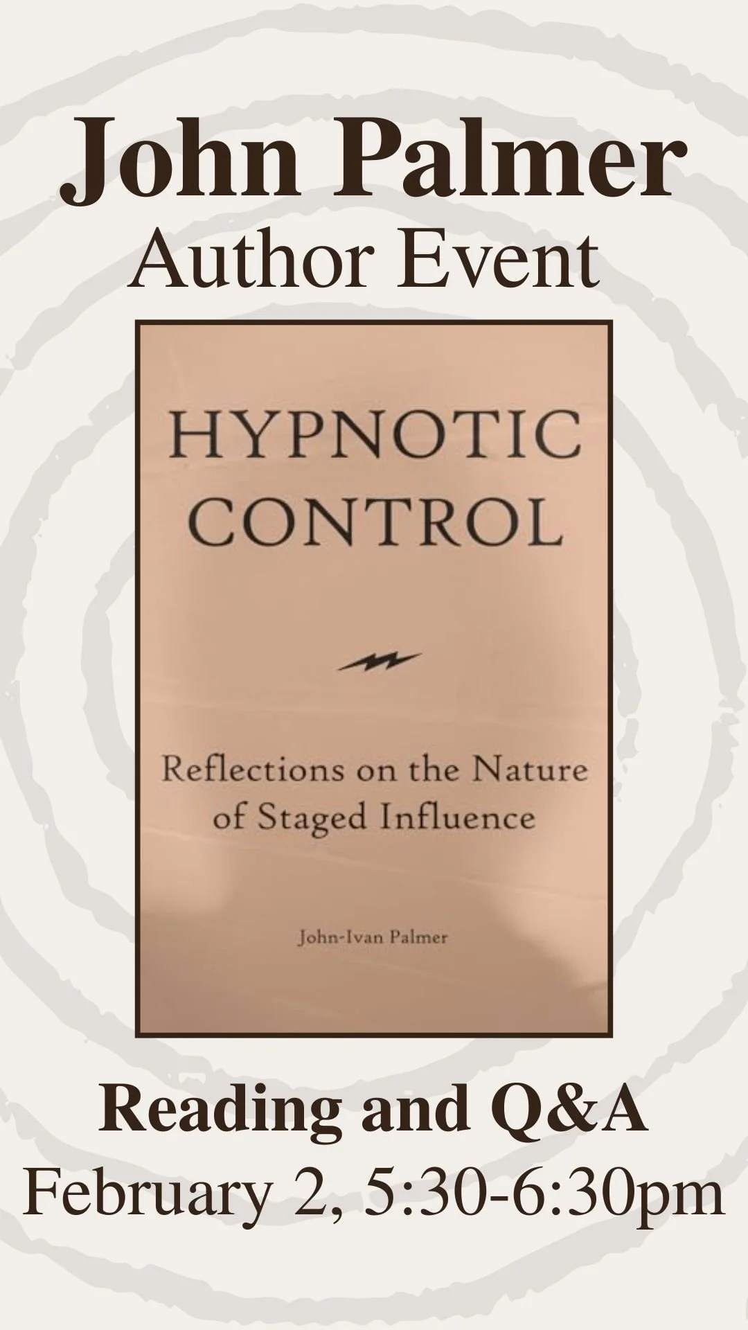 John Palmer Author Event