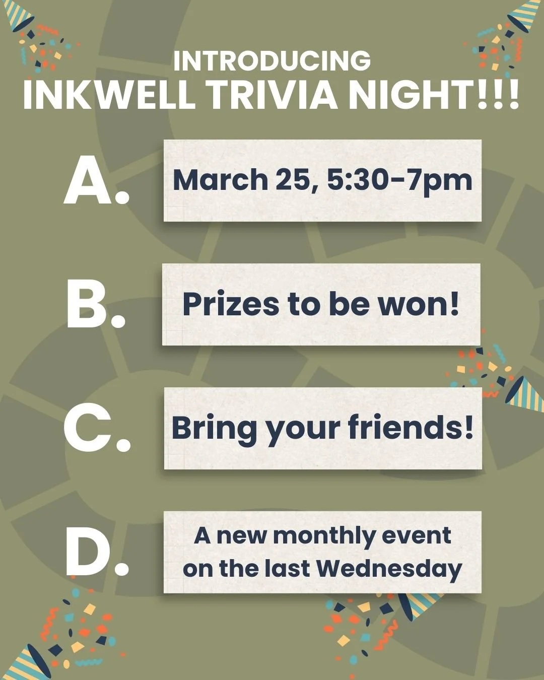 Inkwell Trivia Night!