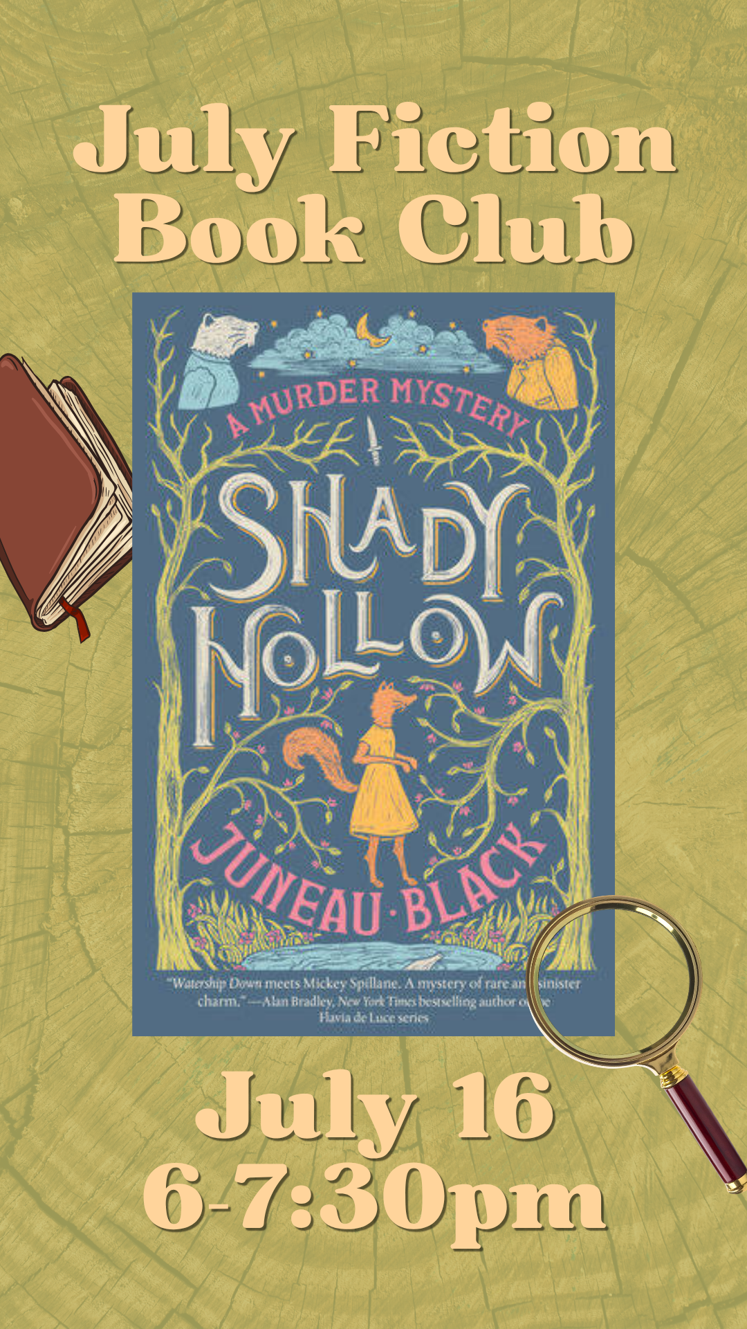 July Fiction Book Club: Shady Hollow by Juneau Black