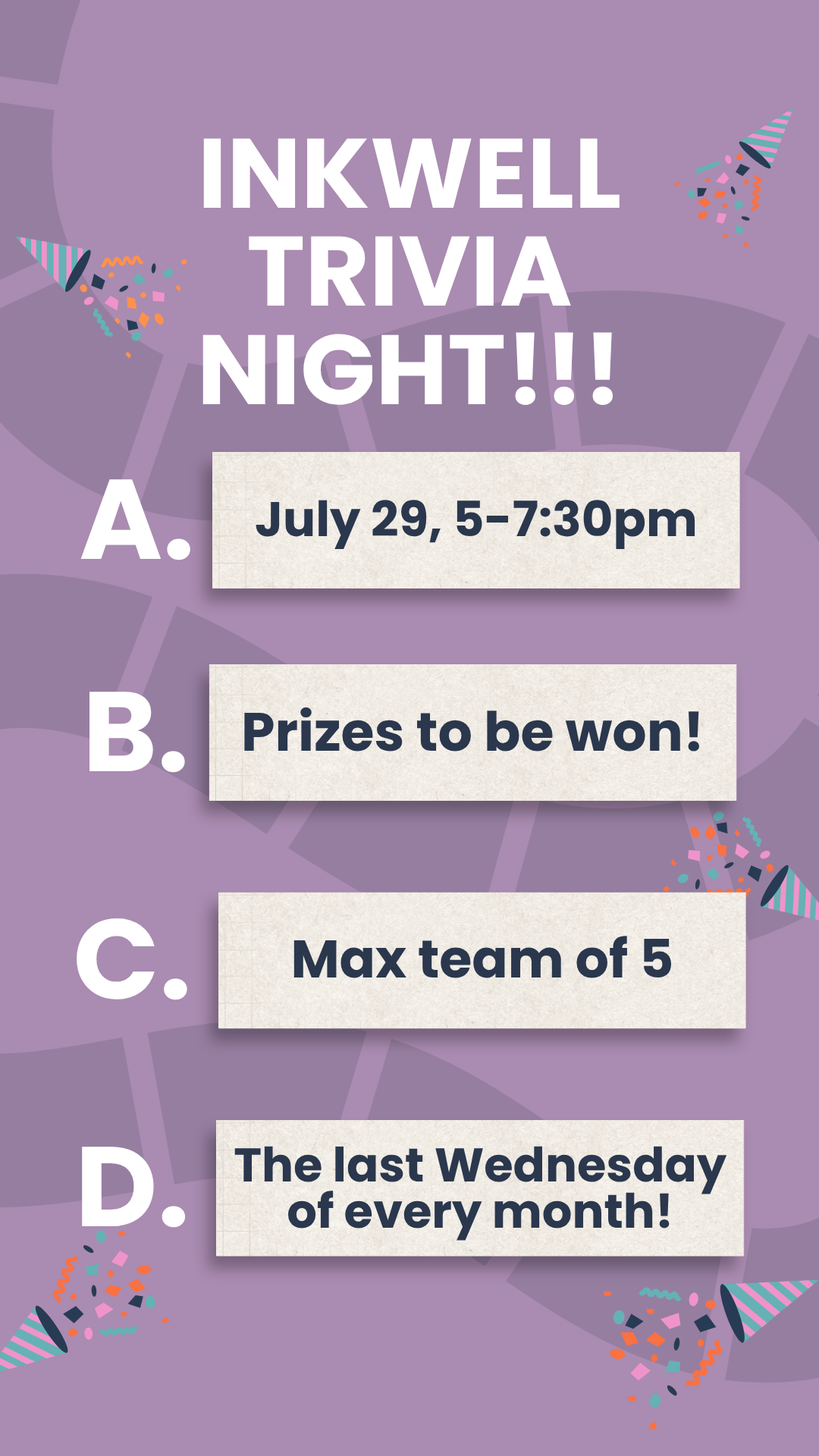 Inkwell Trivia Night!