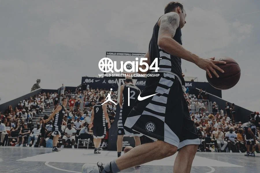 Outdoor basketball game at Quai 54 World Streetball Championship