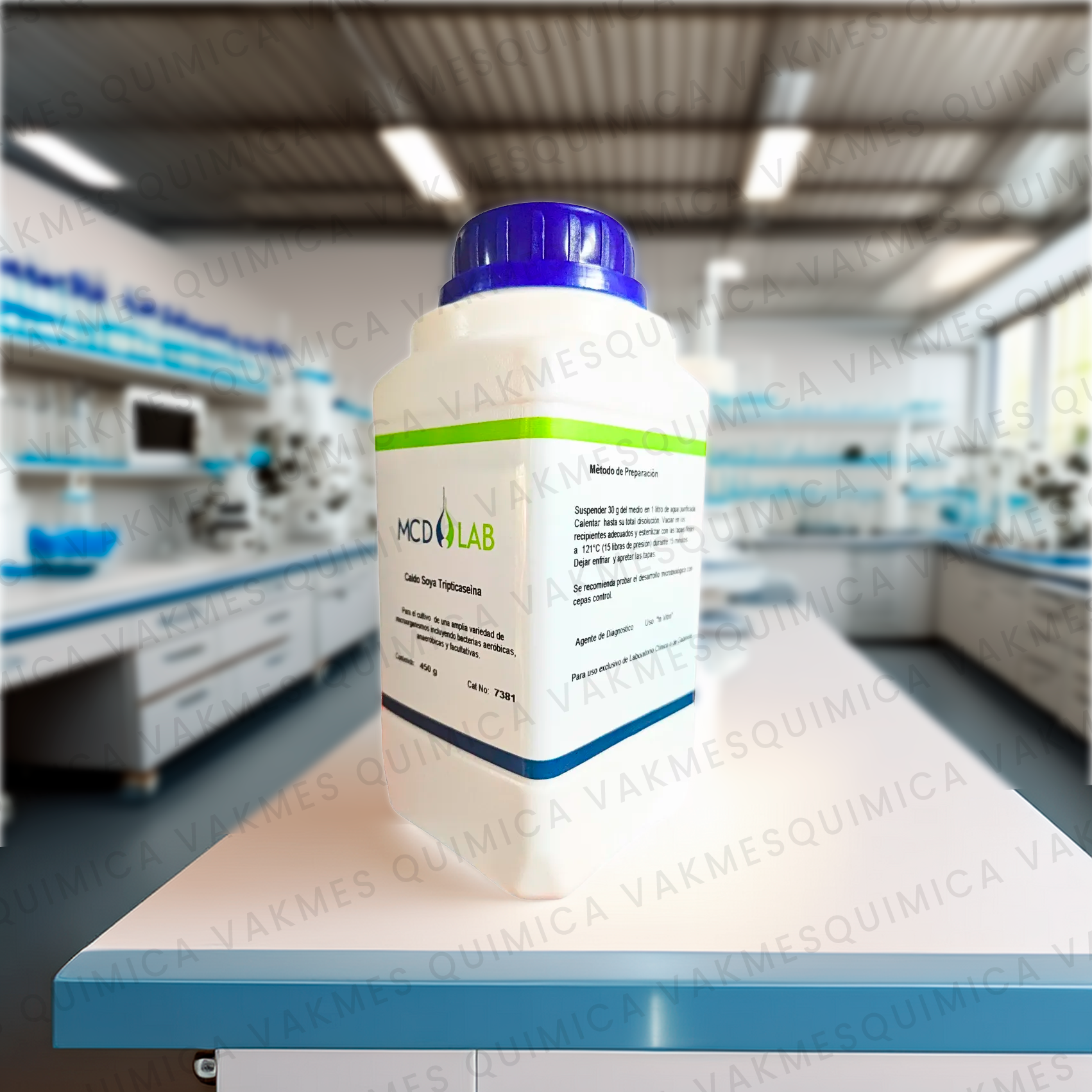 MCD  Lab  Caldo  Soya  Tripticaseína  ( Tryptic Soy Broth, TSB )  —  Medio  nutritivo  no  selectivo,  450 g