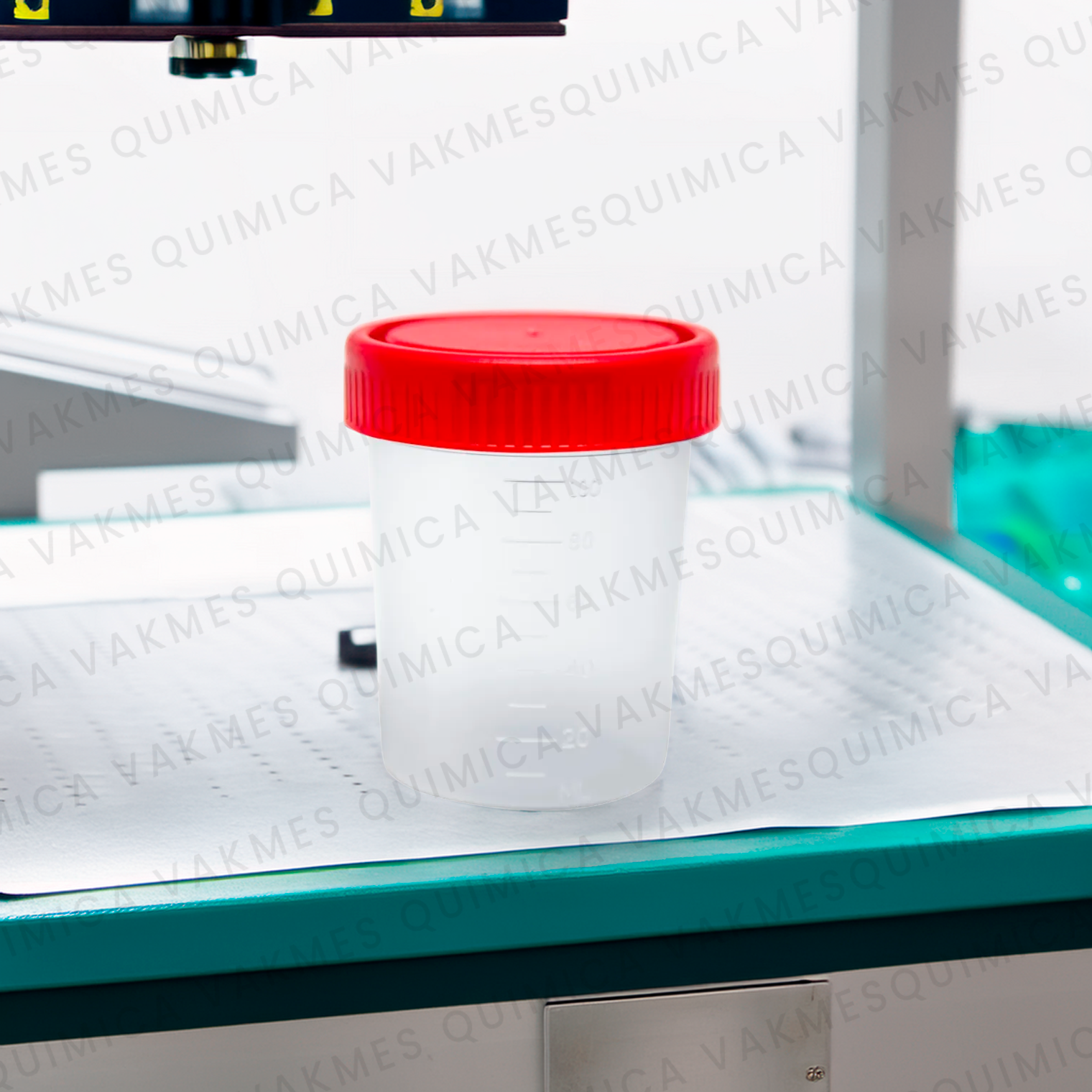 Vaso recolector estéril 100 mL con tapa roja  (  pack  ×  60 )
