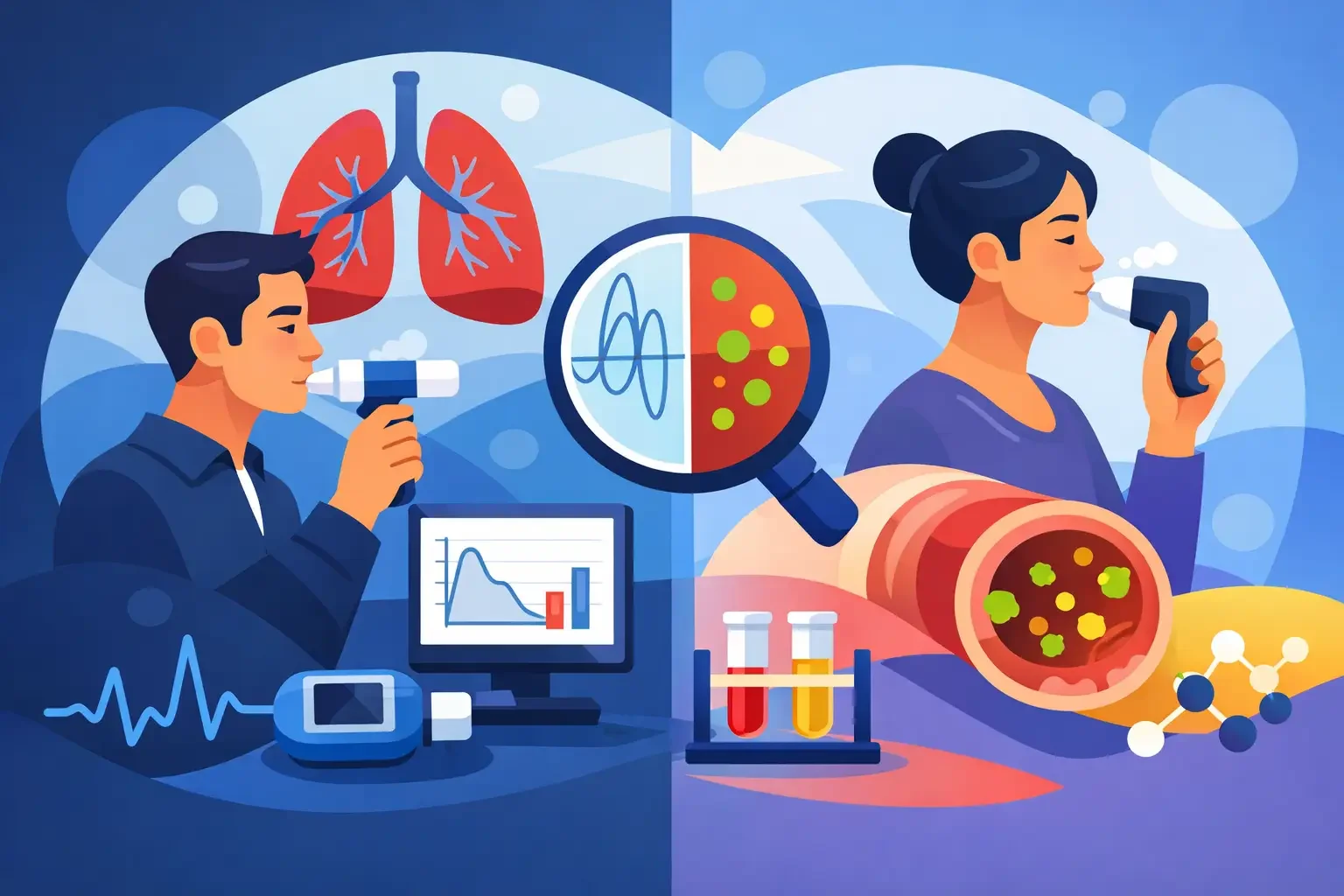 Espirometría y FeNO: diferencias clave