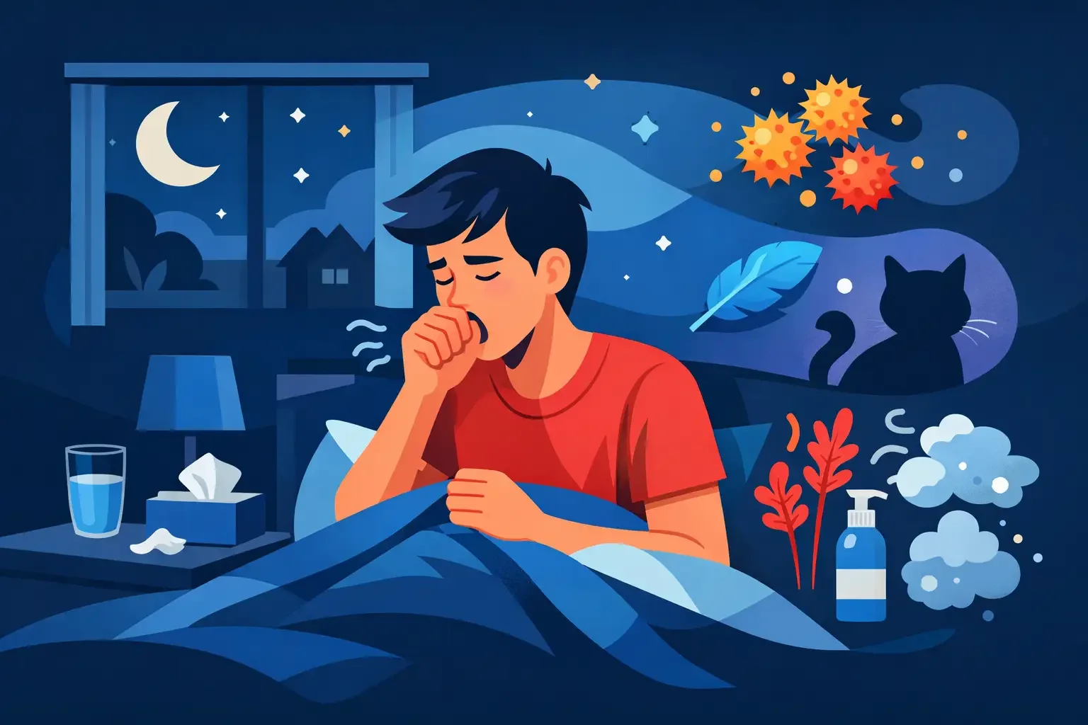 Tos nocturna por alergias: qué la causa