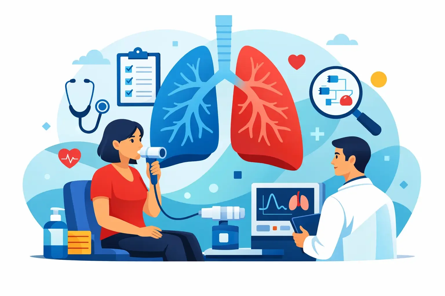 Cómo prepararse para espirometría pulmonar