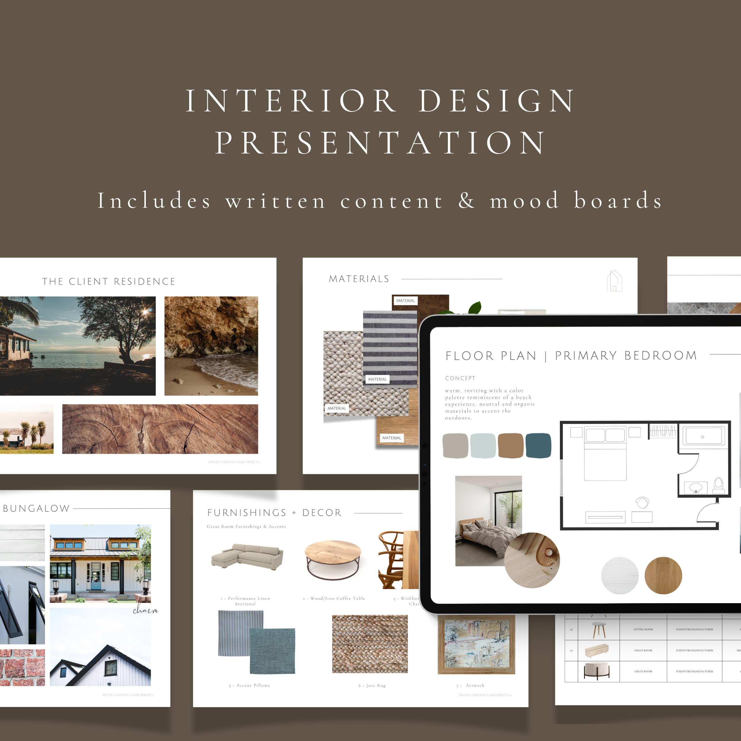 interior design presentation template